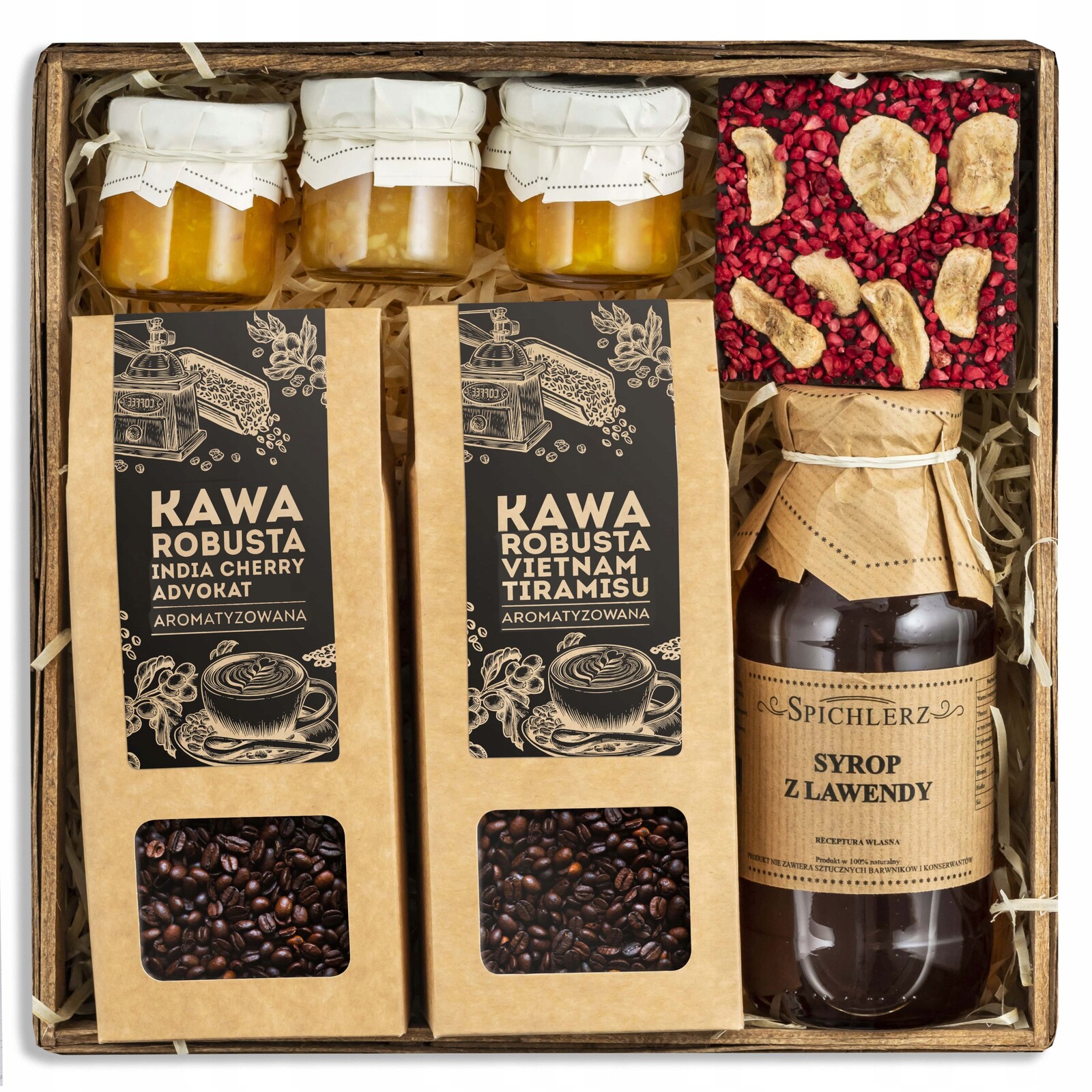 Košíček na Dárek firemní narozeniny jmeniny Káva Čokoláda pro tatínka