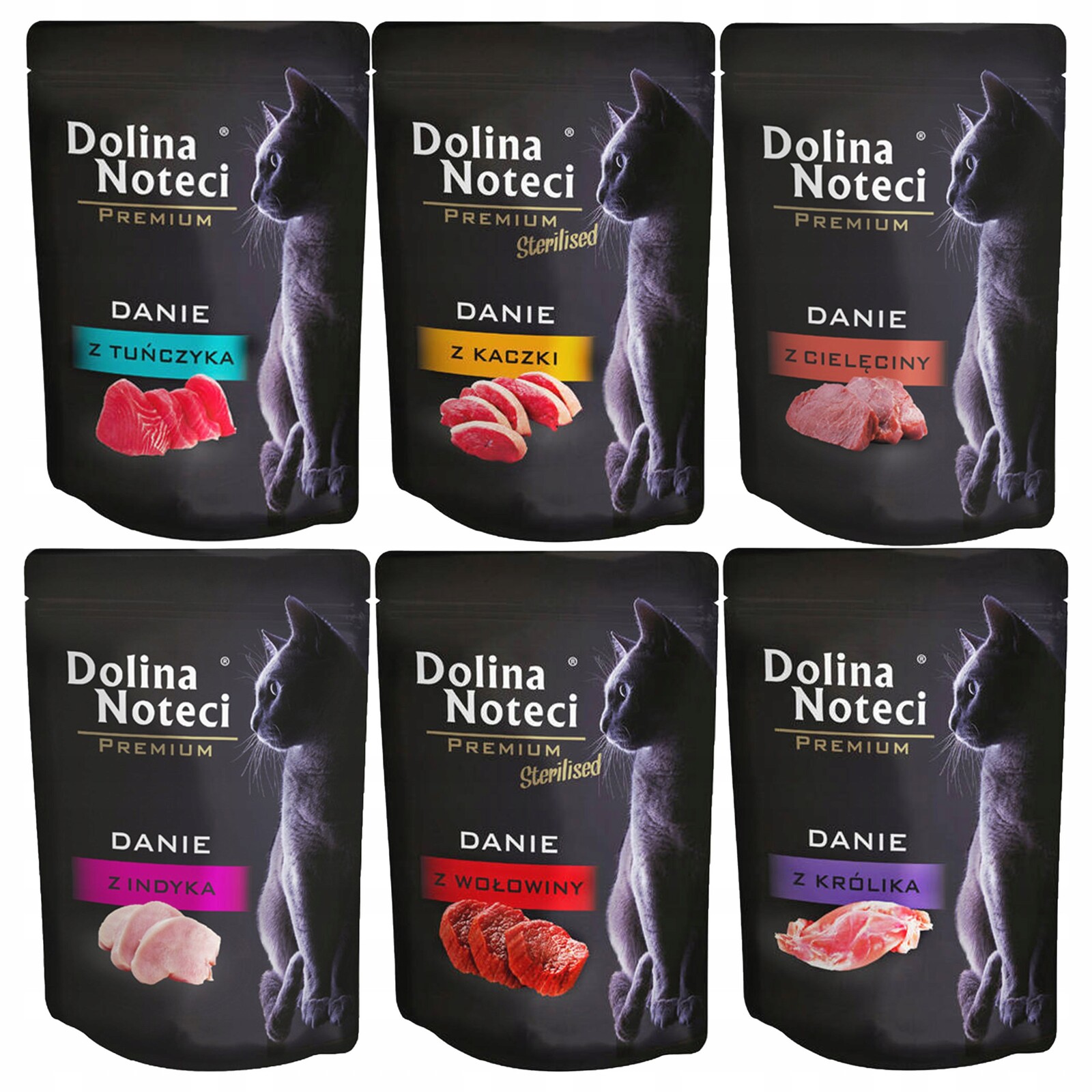 Dolina Noteci Premium Jídlo mokré krmivo pro kočky mix chutí 160 x 85 g
