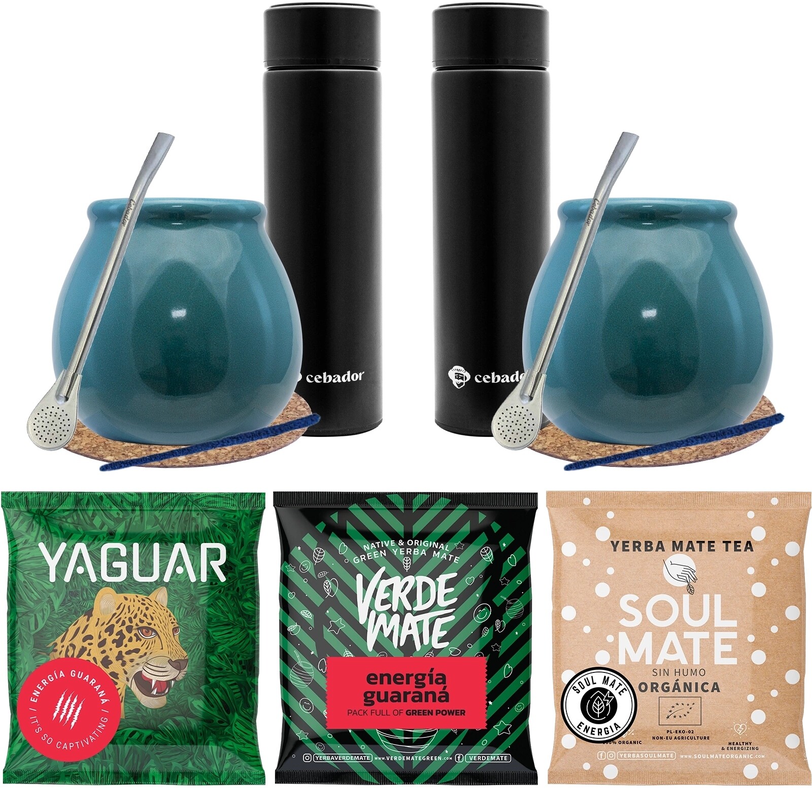 Sada Yerba Mate Pro Dva vzorky 3x50g Led termoska, tykva a bombilla