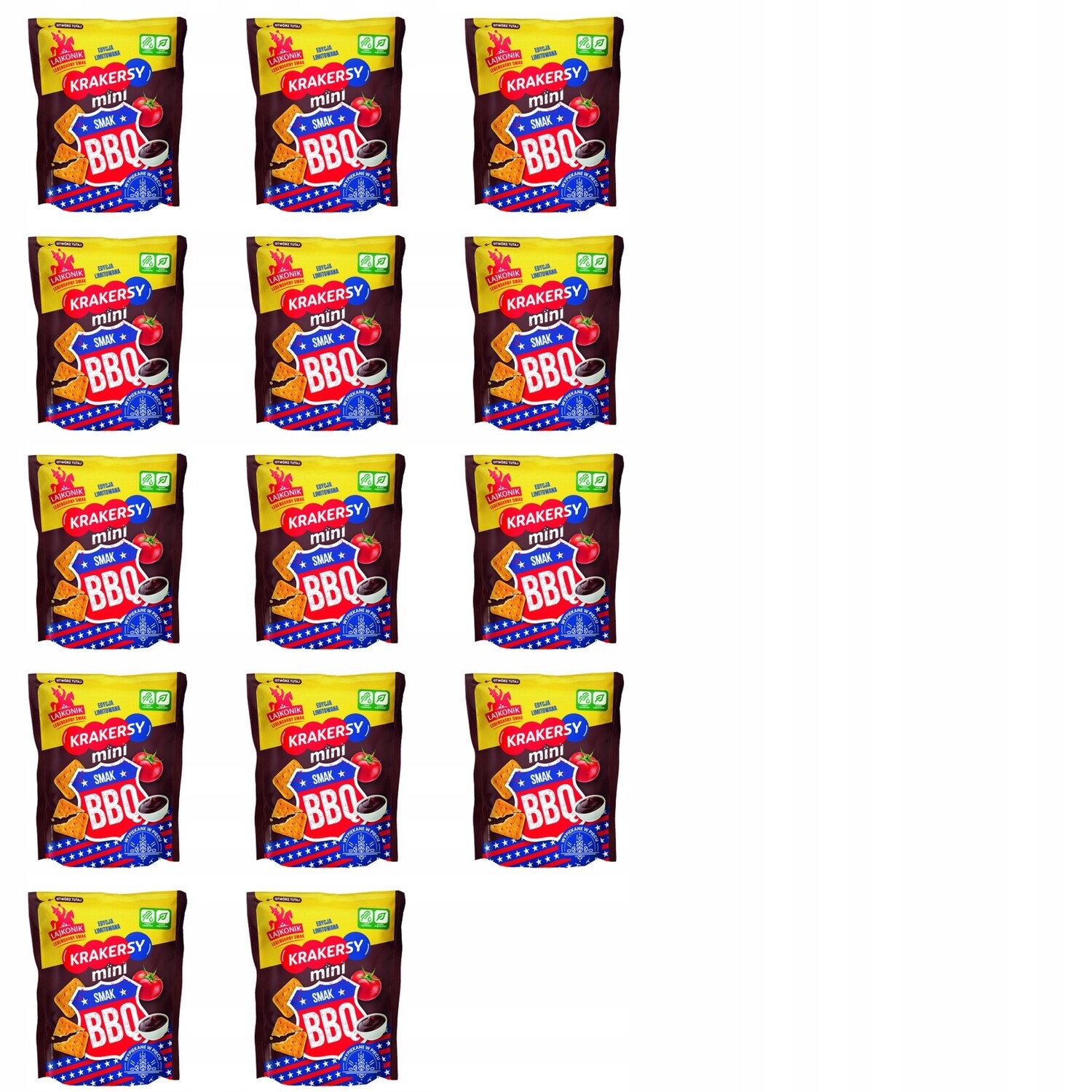 14 x 100 g Lajkonik mini krekry bbq Karton