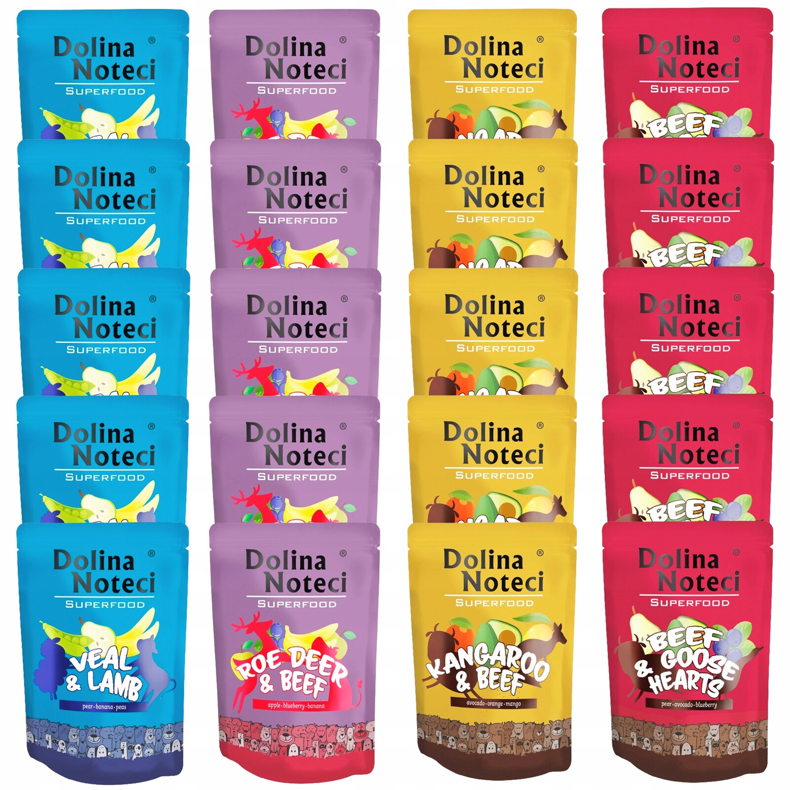 Dolina Noteci Superfood Krmivo mokré pro psa mix chutí 20 x 300 g