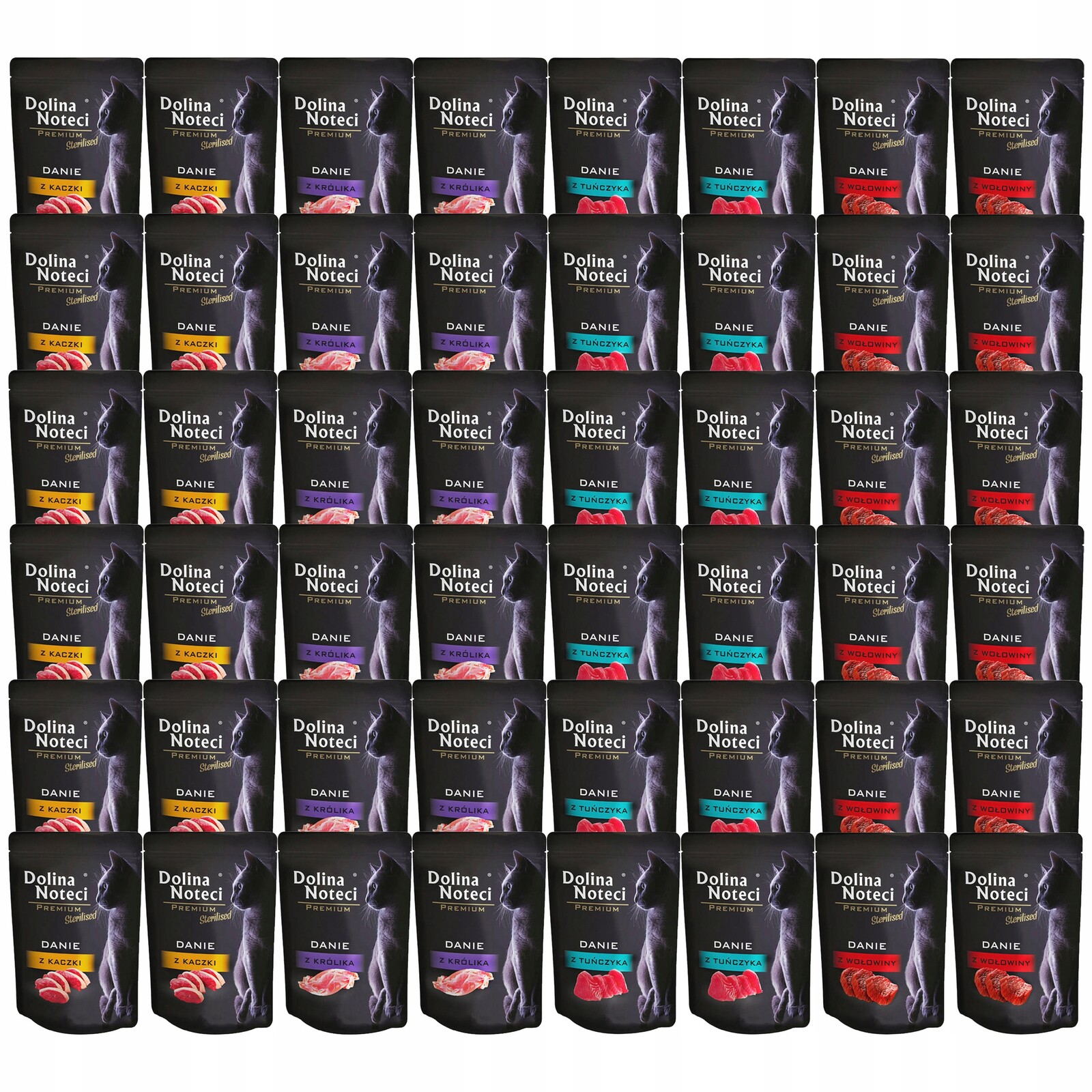 Dolina Noteci Premium krmivo pro kočky pro kočky mix chutí 48 x 85 g bez obilovin