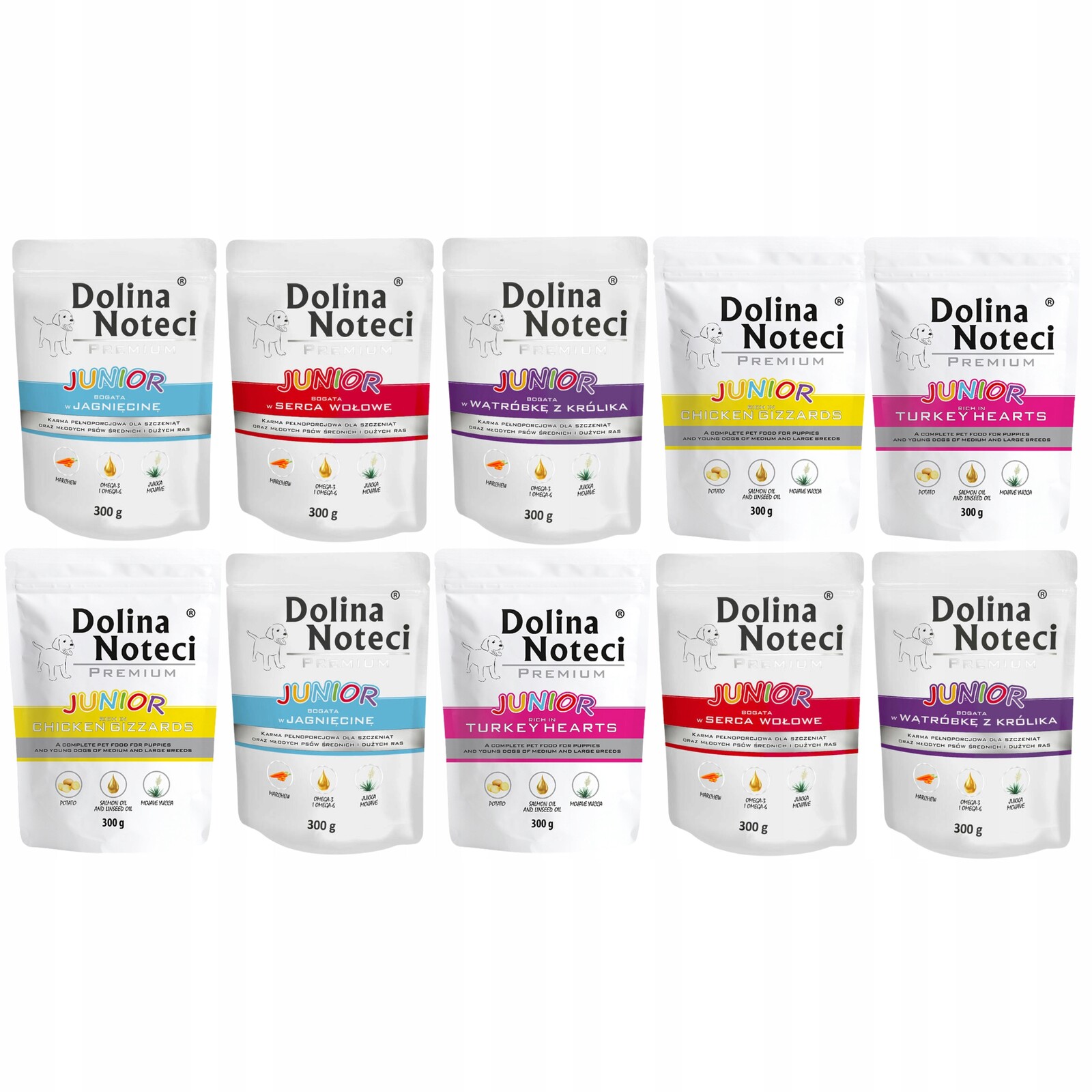 Dolina Noteci Junior Krmivo mokré mix chutí 10 x 300 g