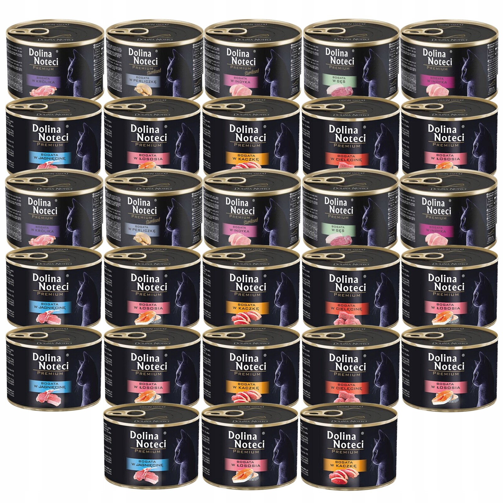 Dolina Noteci Premium Krmivo mokré pro kočky Mix Chutí 28 x 185 g bez obilovin