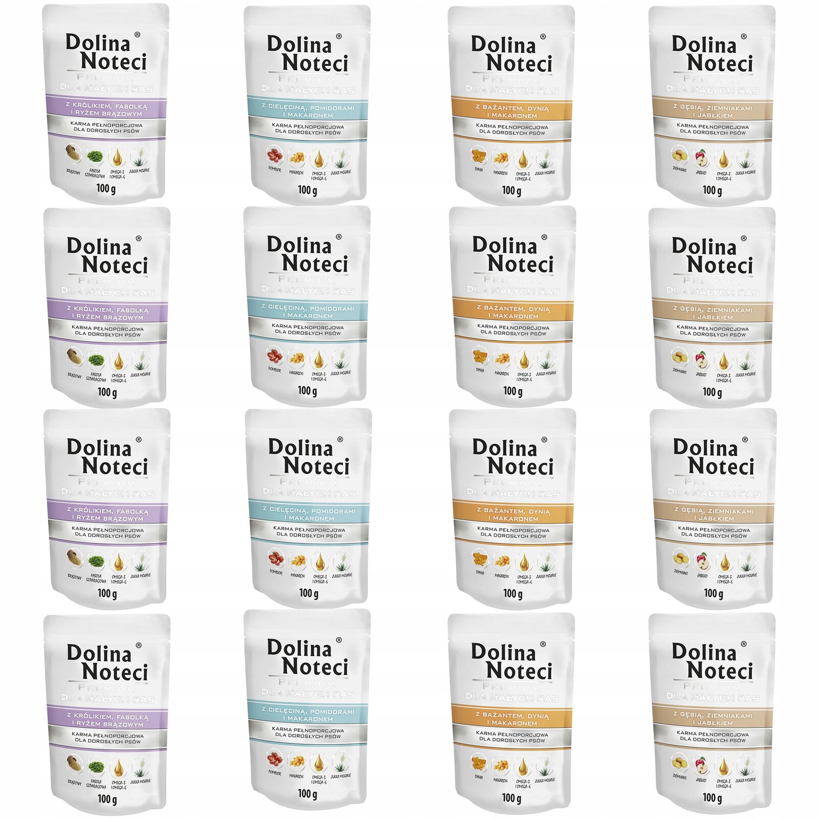 Dolina Noteci Premium Krmivo mokré pro psy malých plemen mix chutí 16 x 100 g