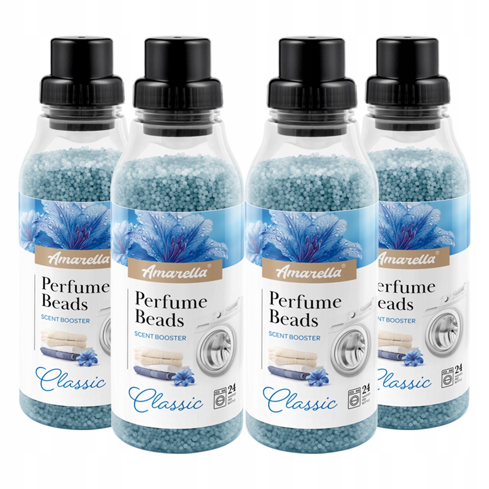 Sada vonných perliček na praní Amarella Classic 4x370 g granule