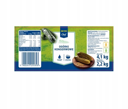 Metro Chef Konzervované okurky 4,1 kg