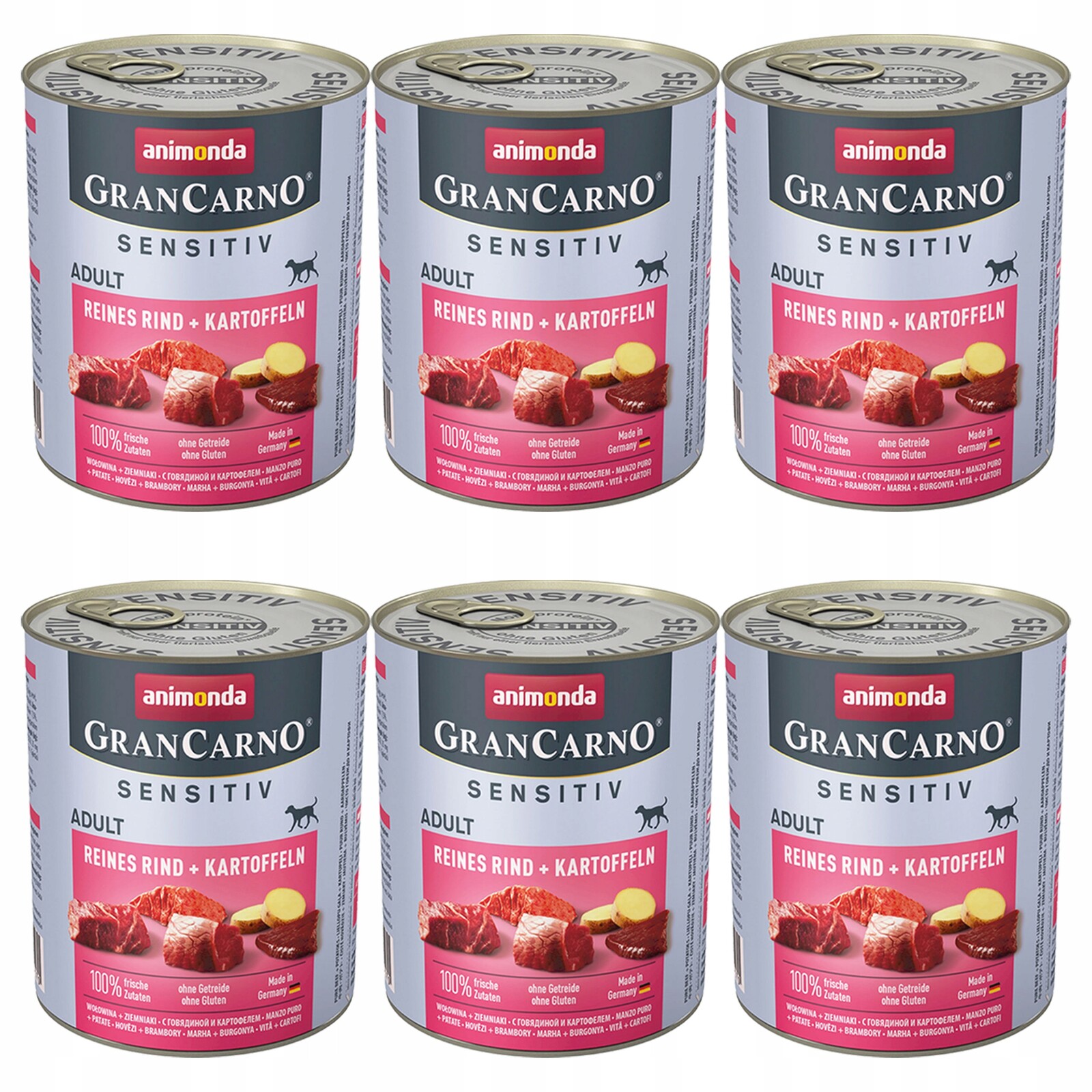 Animonda GranCarno Sensitive krmivo pro psy Hovězí brambory 6 x 800 g