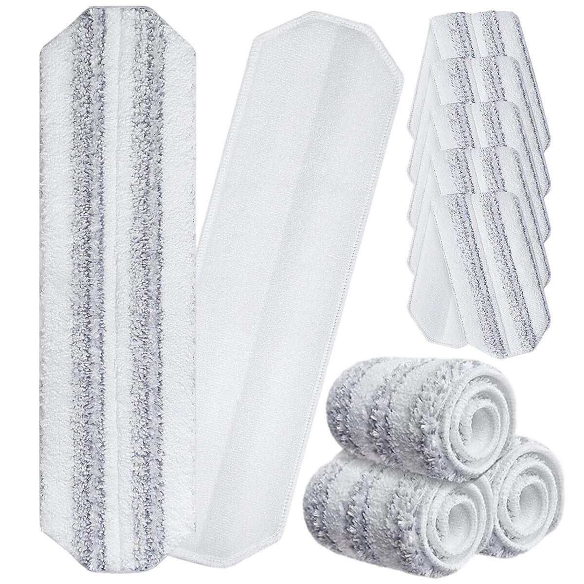 Vložky Do O-cedar H2PRO 10 Ks Mikrovlákno Bílé Šedé Dlaždice Dřevo