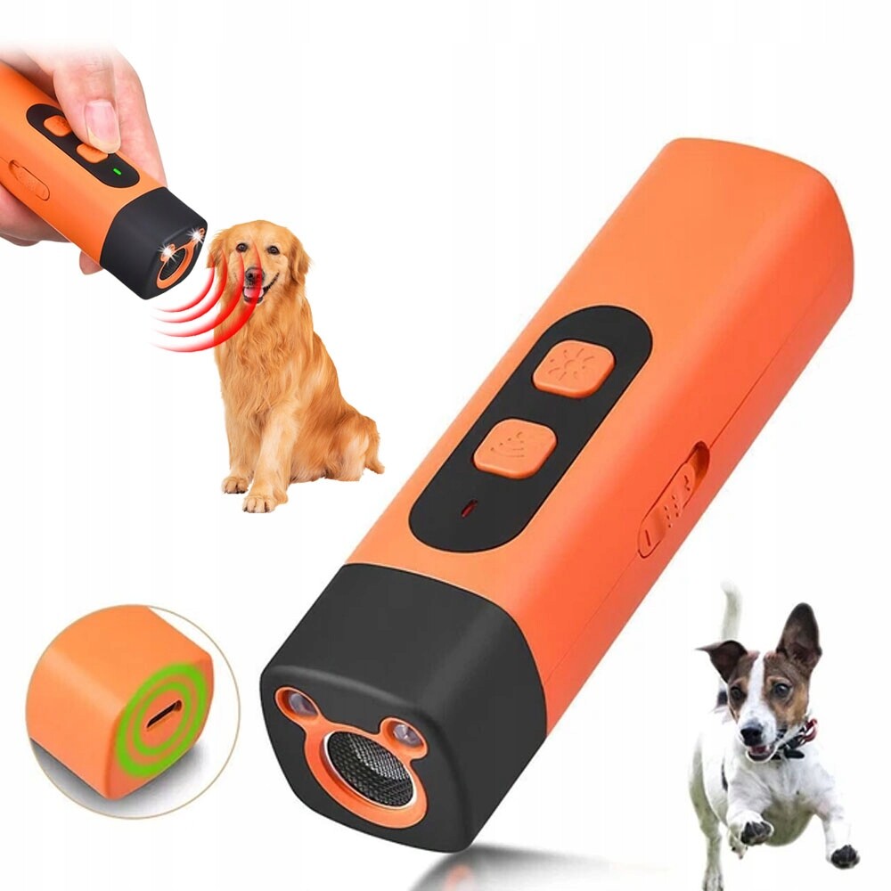 Ultrazvukový trenér 25-30 kHz s dvojitou Led svítilnou, oranžový