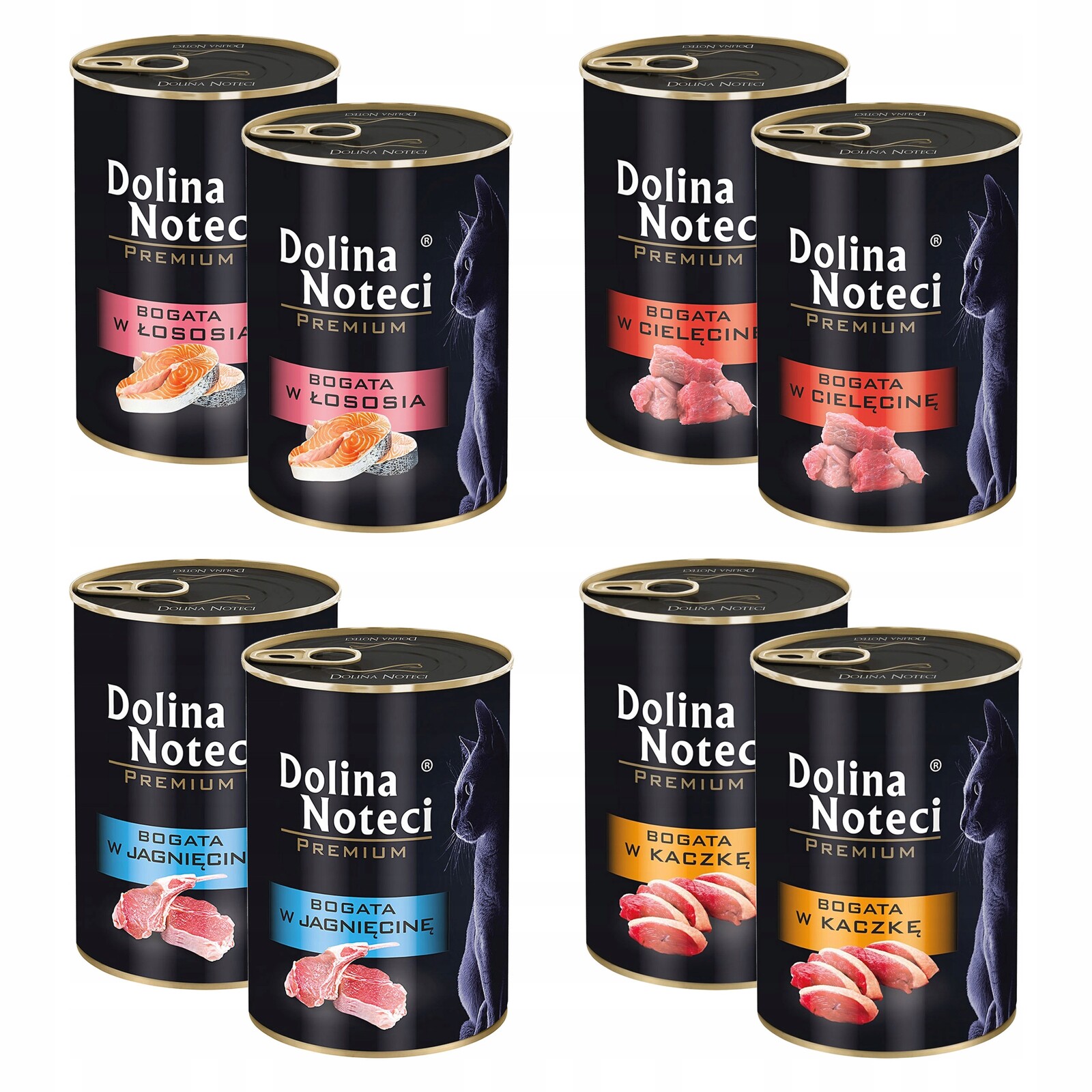 Dolina Noteci Premium Krmivo mokré pro kočky mix chutí 8 x 400 g bez obilovin