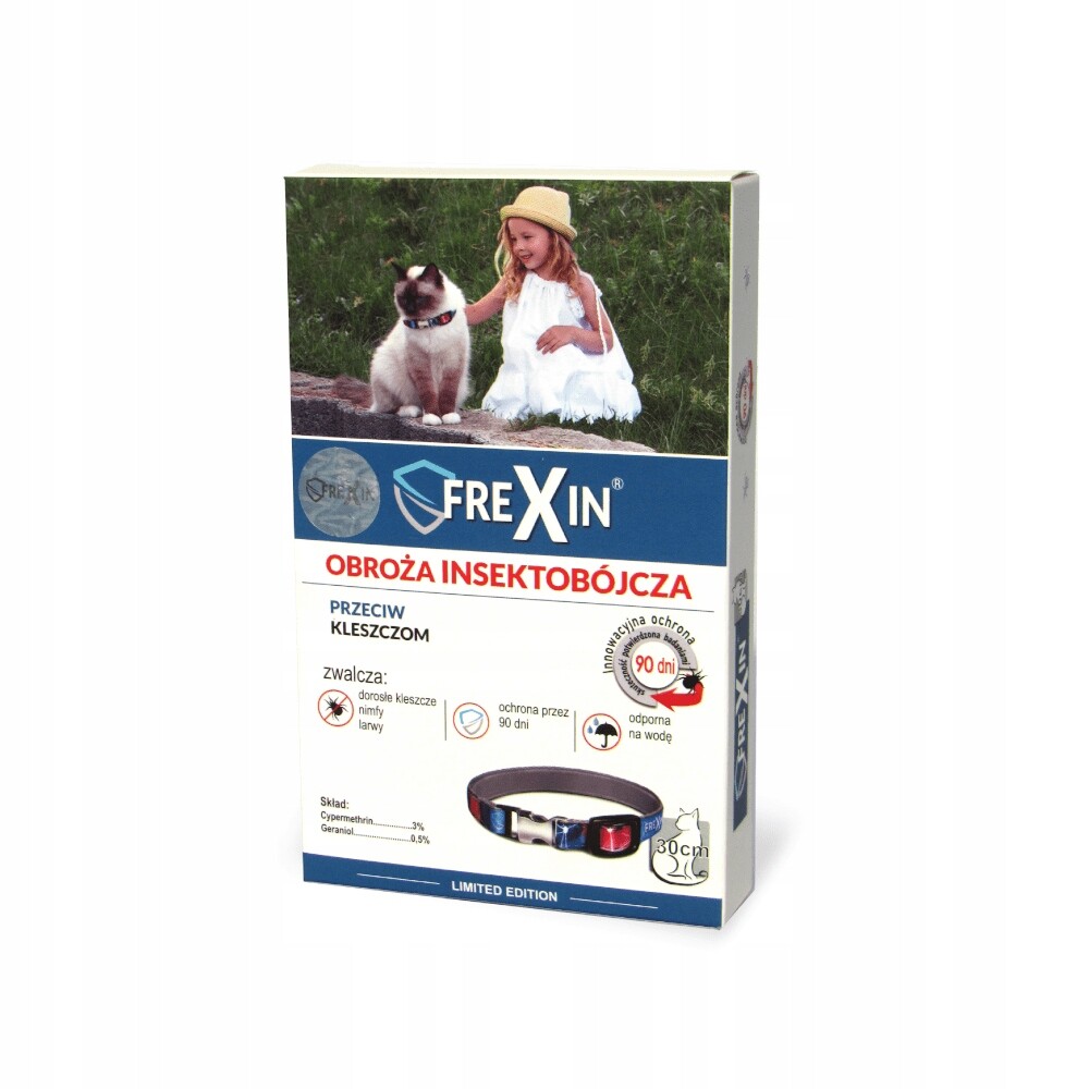 Obojek proti klíšťatům pro kočky insekticidní Frexin 30 cm 90 dní
