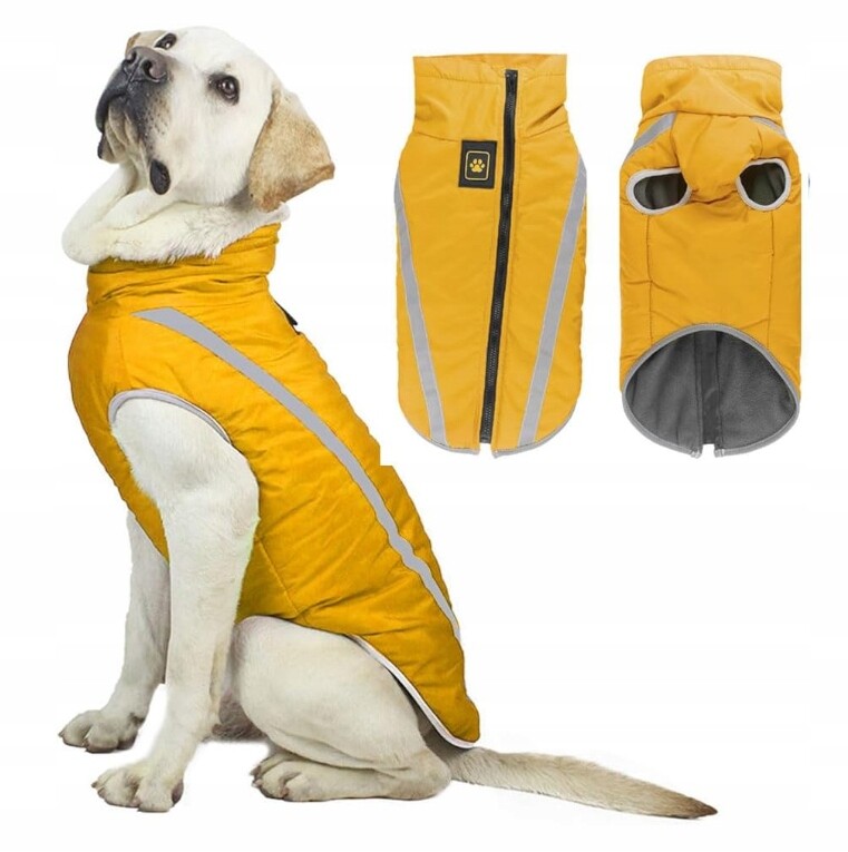 Pláštěnka pro psa XXL žlutá reflexní