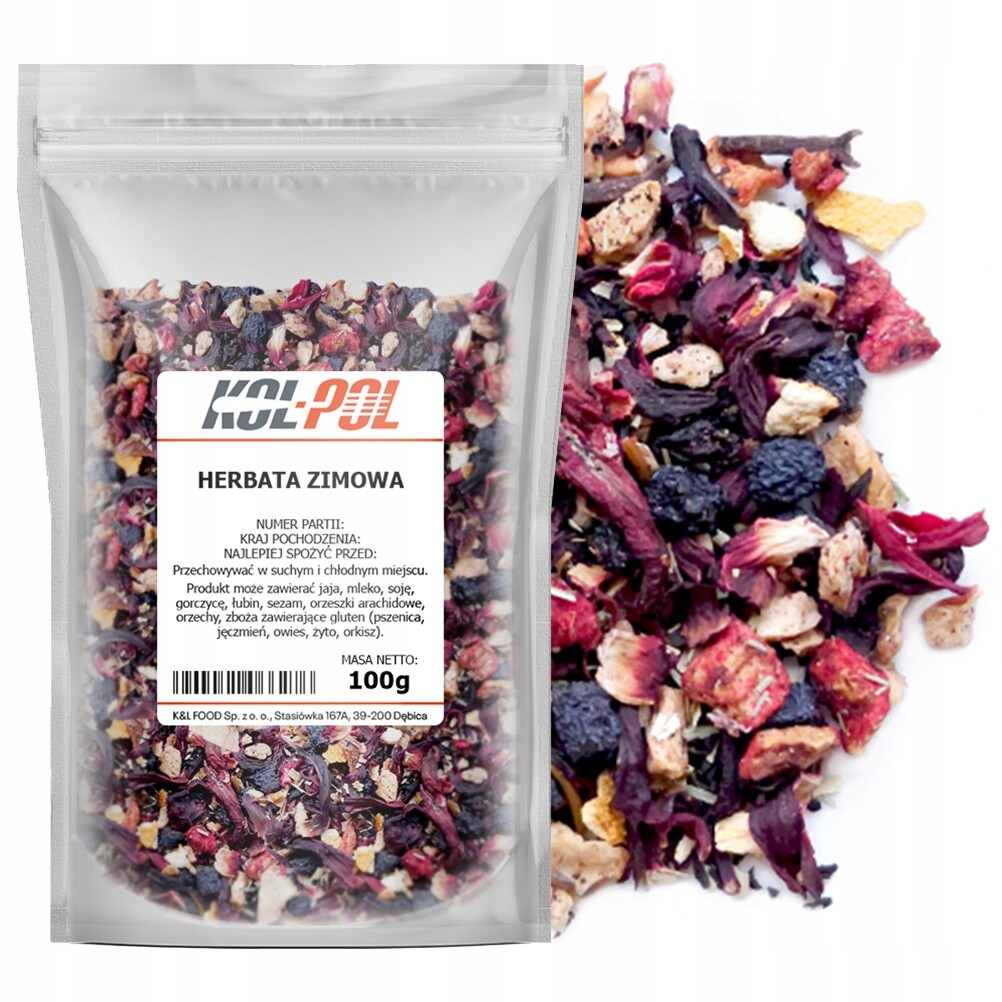 Čaj Zimní Ovocný 100g Vánoční Hibiskus ovoce a koření Kol-Pol