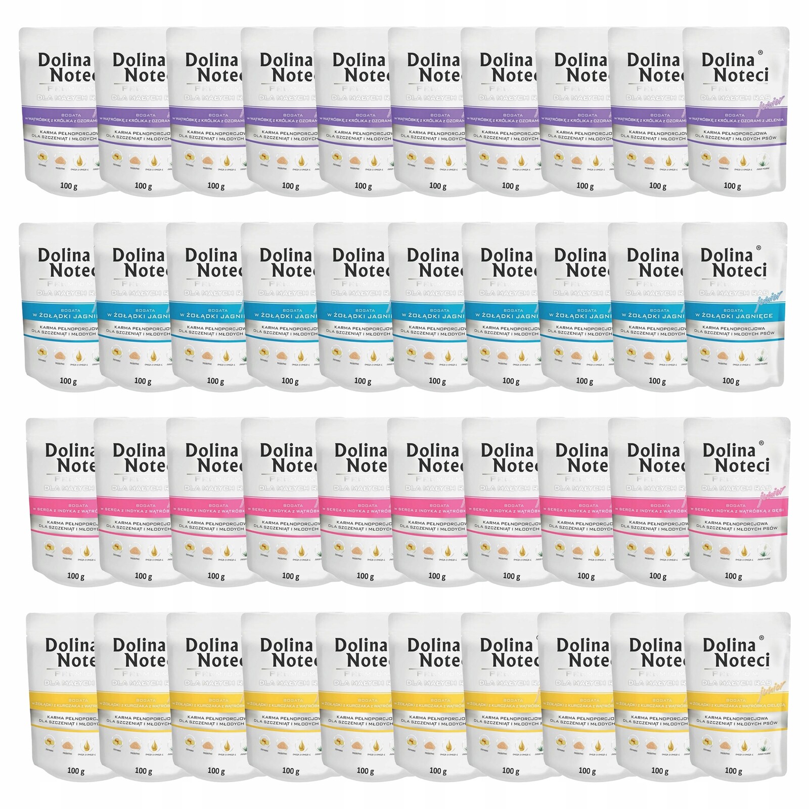 Dolina Noteci Premium Junior krmivo pro psy Mix Chutí 40 x 100 g