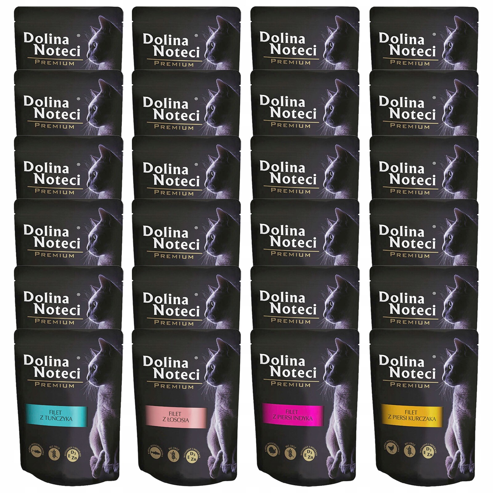 Dolina Noteci Premium Filé krmivo mokré pro kočky mix chutí 24 x 85 g