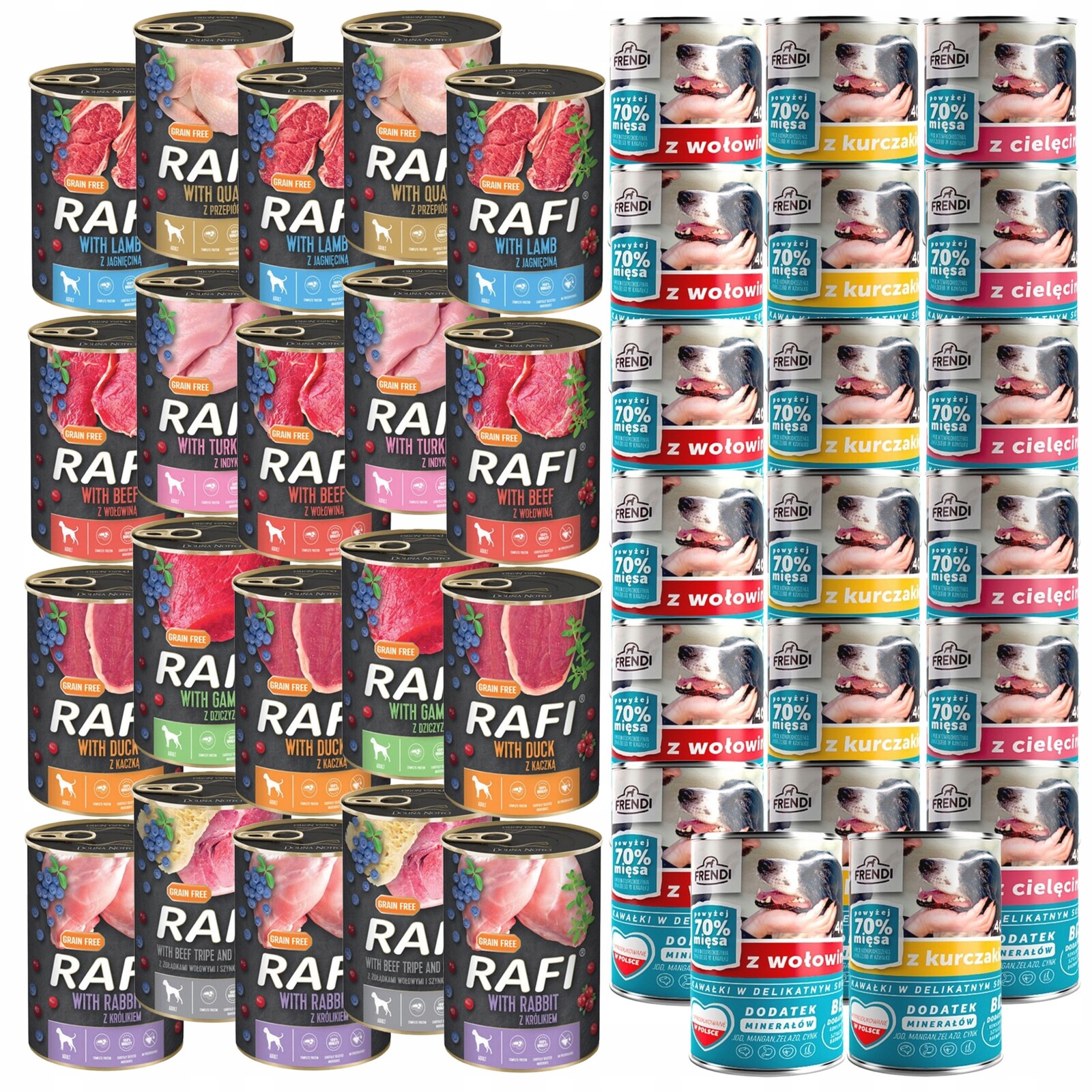 Rafi Frendi Krmivo mokré pro psa mix chutí 40 x 400 g plnohodnotné