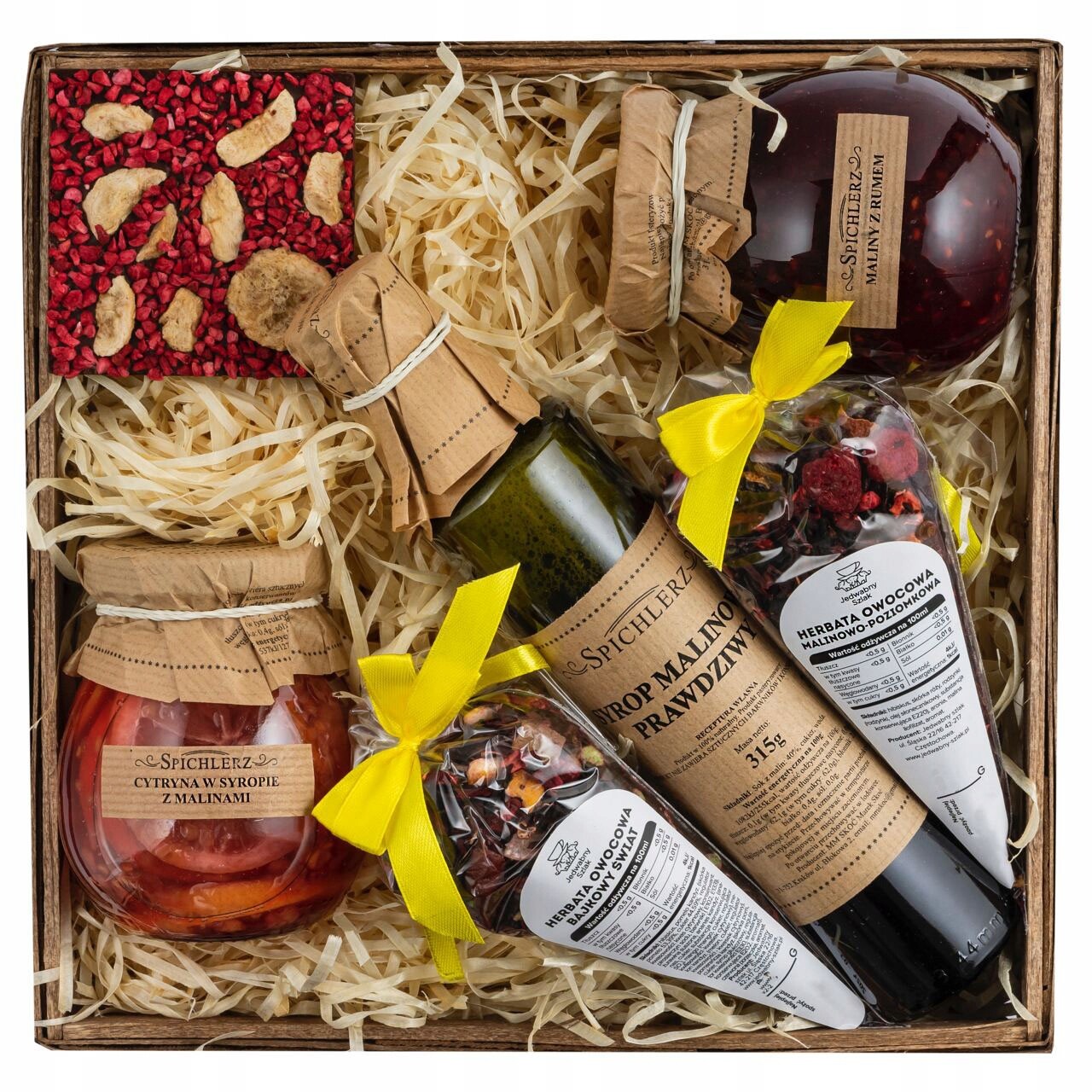 Dárkový Koš Dárek Velký Box dárkový zavařeninami s čajem čokoláda