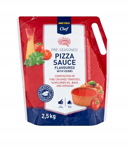 Metro Chef Omáčka na pizzu s bylinkami 2,5 kg