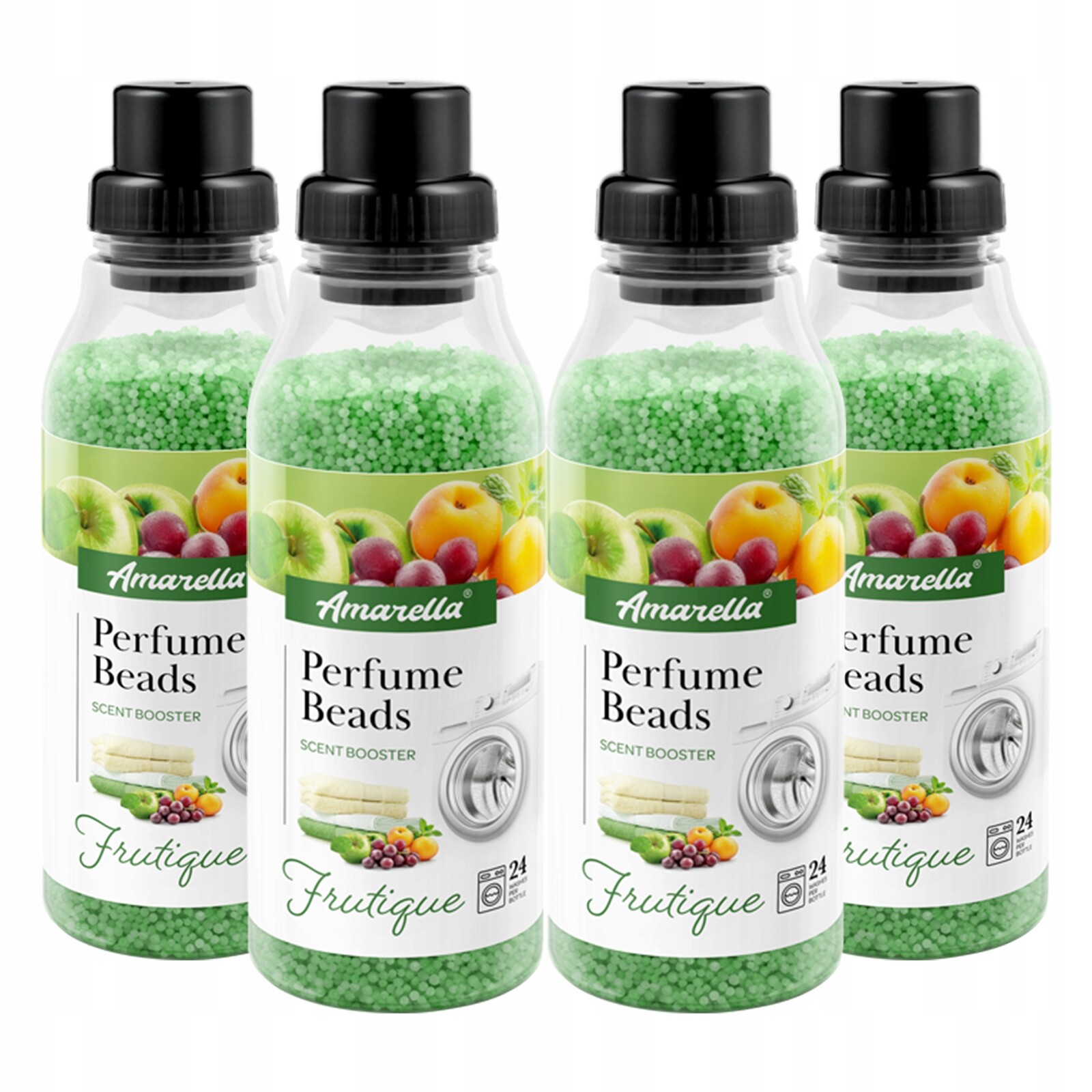 Sada vonných perliček na praní Amarella FrutiQue 4x370 g granule