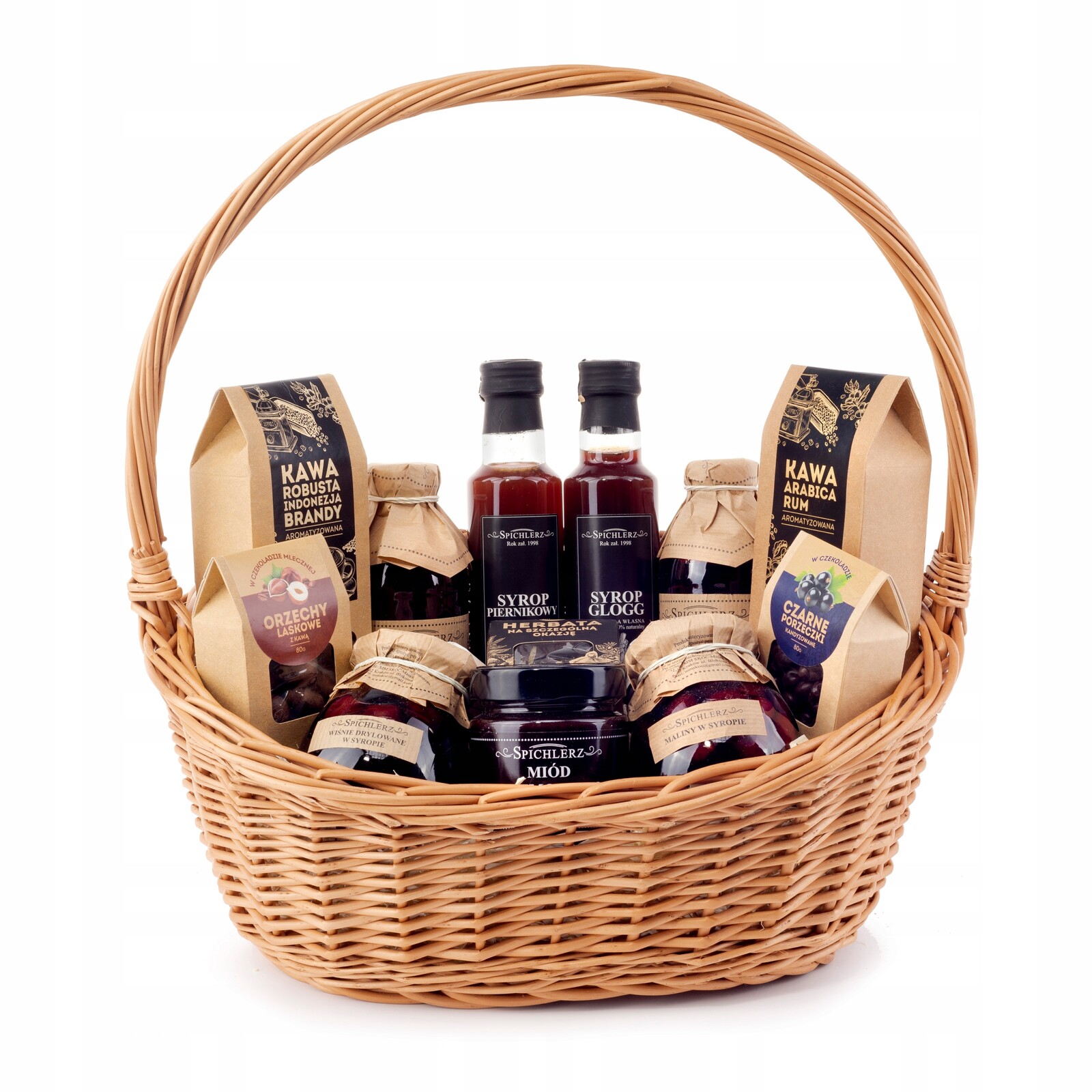 Exkluzivní Koš Med káva sladkosti dárek k narozeninám a výročí