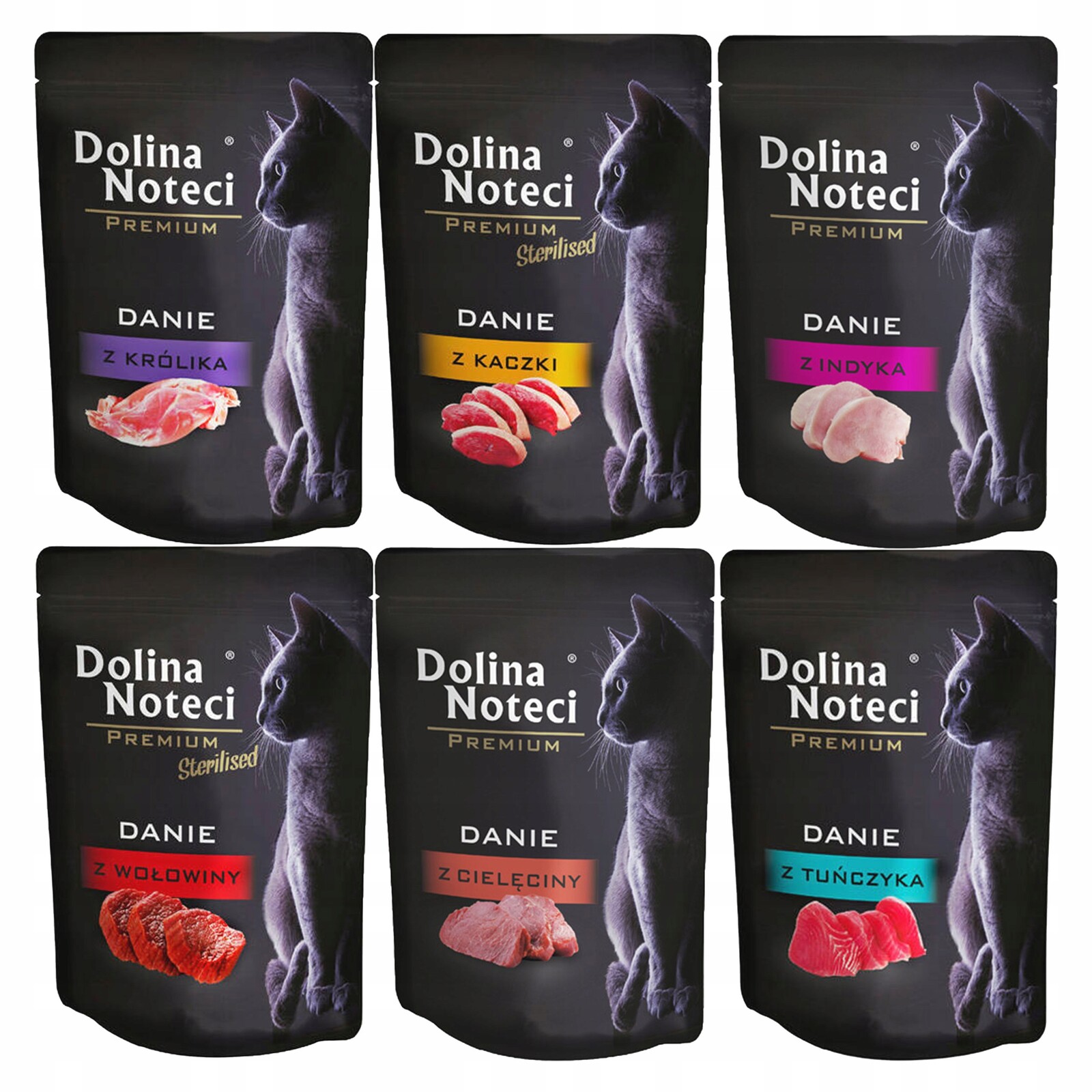 Dolina Noteci Premium Jídlo mokré krmivo pro kočky mix chutí 200 x 85 g