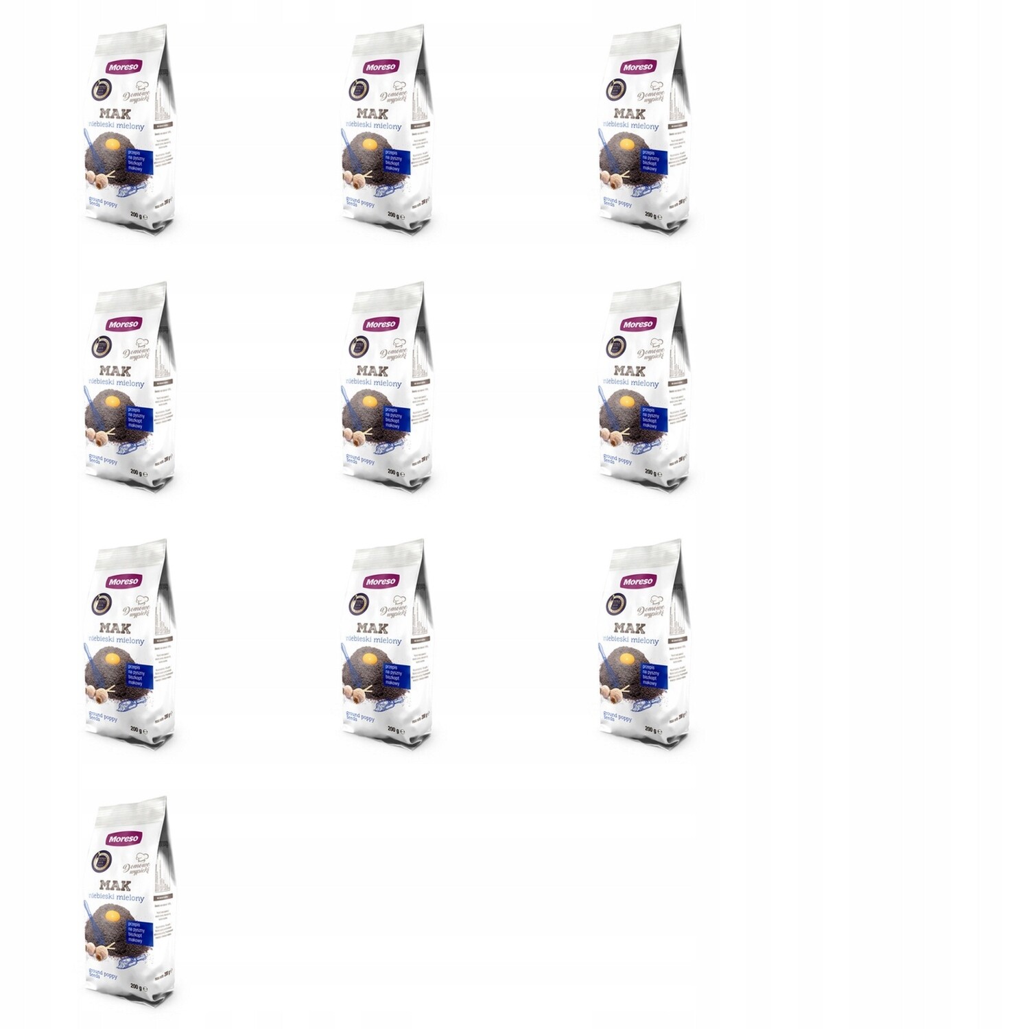 10 x 200 g Mák Modrý mletý Karton