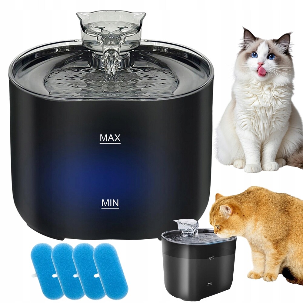 Napáječka Pro Kočky Psa Fontána 2,2 L Automatická Tichá S Filtrem Miska