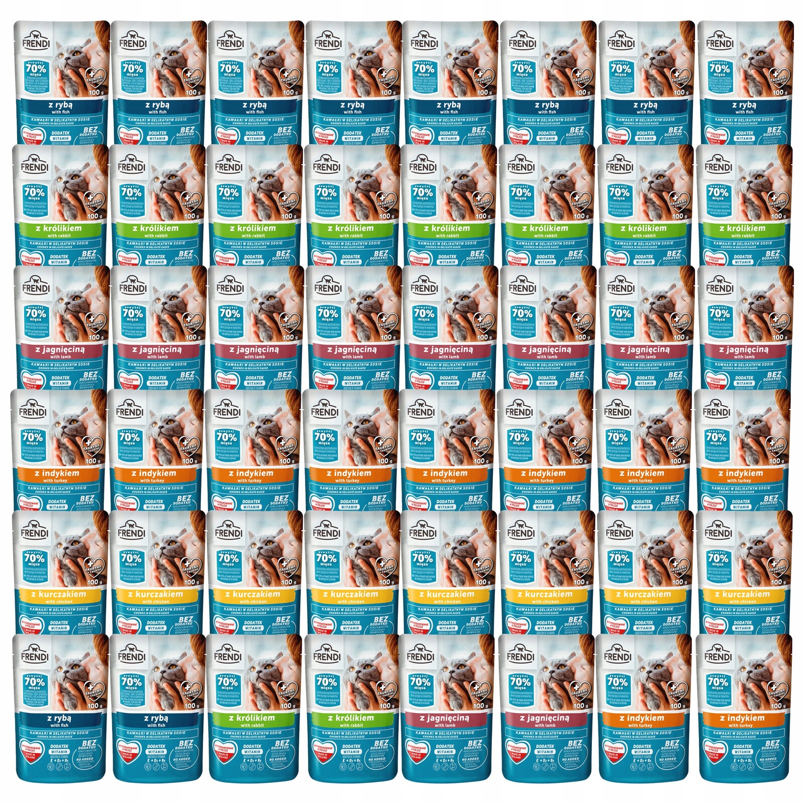 Frendi Kapsička krmivo mokré pro kočky mix chutí 48 x 100 g