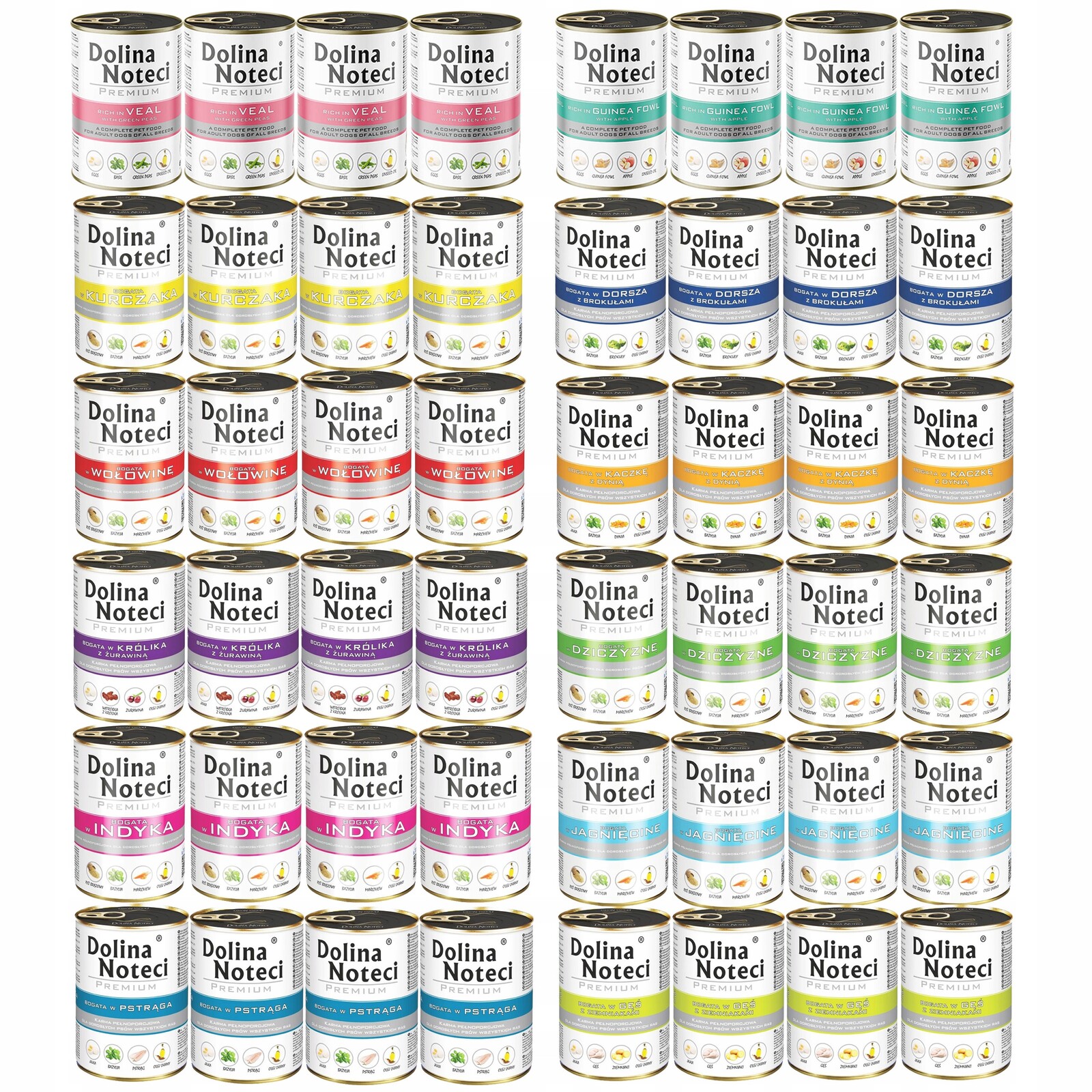 Dolina Noteci Premium Mix Chutí krmivo pro psy mokré 48 x 400 g bez obilovin