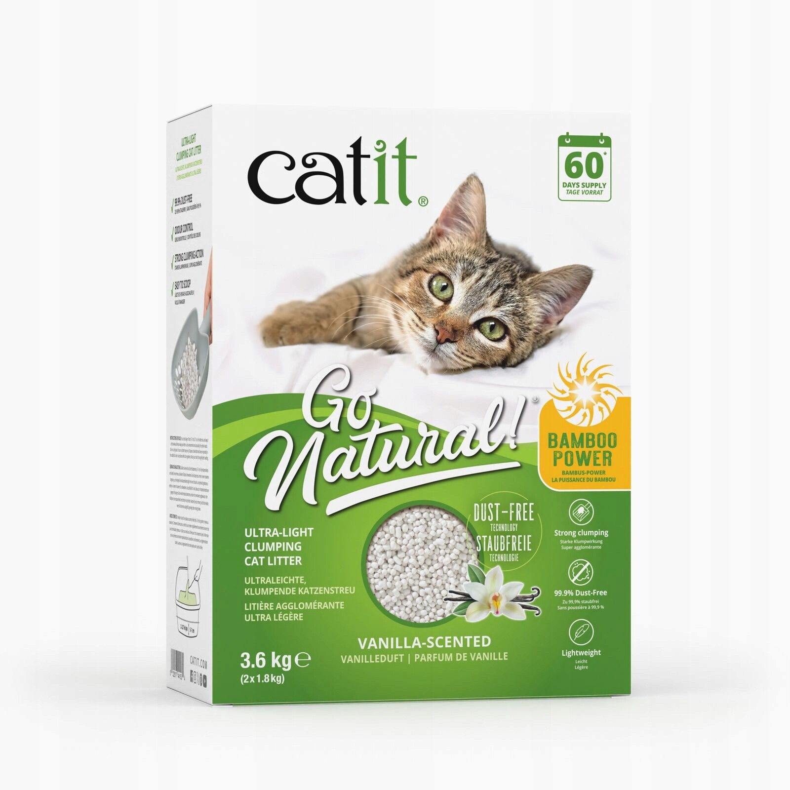 Catit Go Natural! Bambusové Hrudkující Kočičí Podestýlka 2 X 1,8KG (3,6KG)