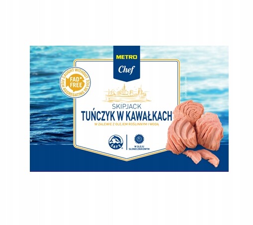Metro Chef Tuňák v kusech ve slunečnicovém oleji 1,705 kg