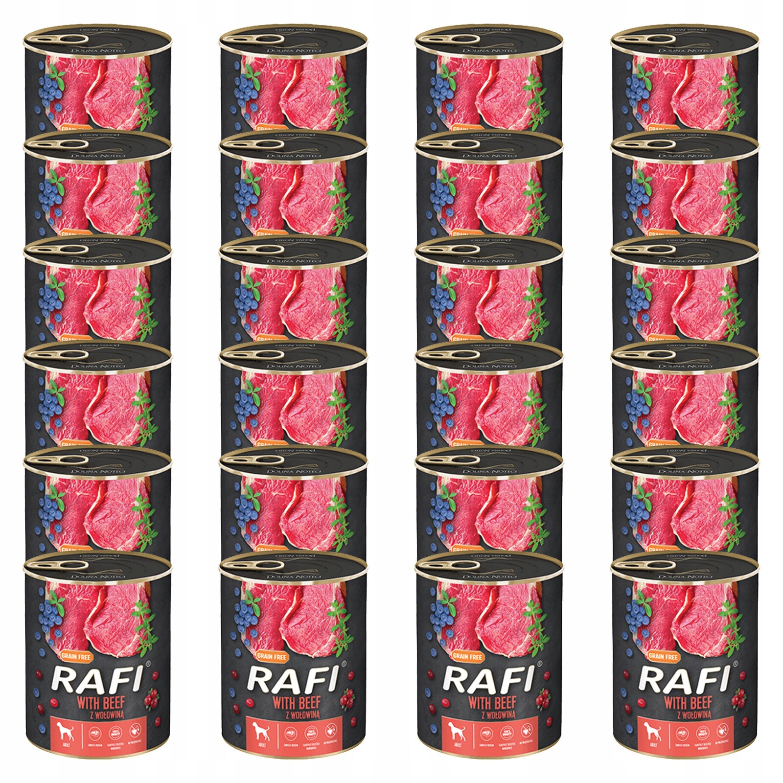 Dolina Noteci Rafi Krmivo pro psy Hovězí 24 x 800 g