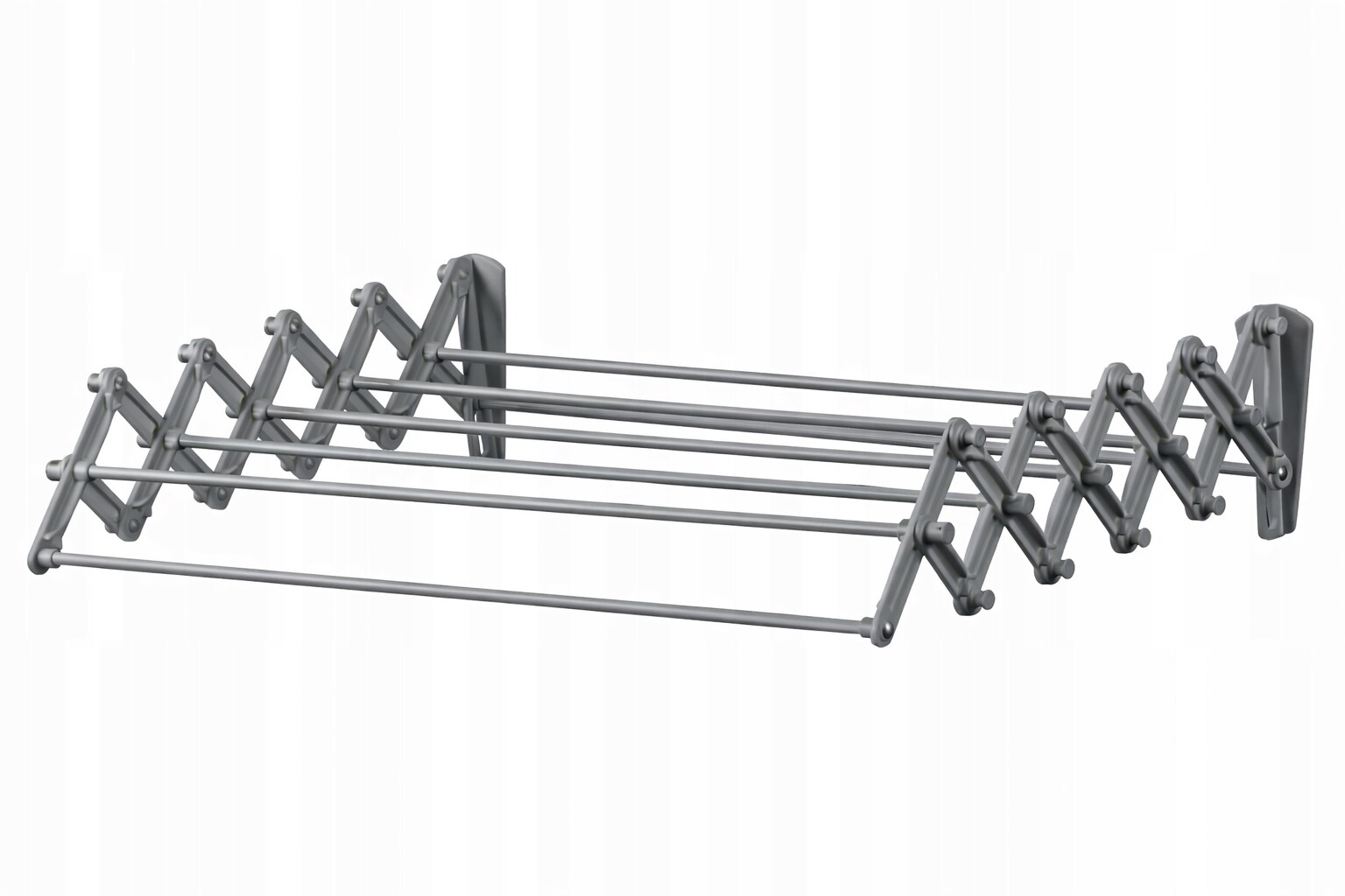 Sušák na prádlo koupelnový na prádlo 70 cm stříbrný