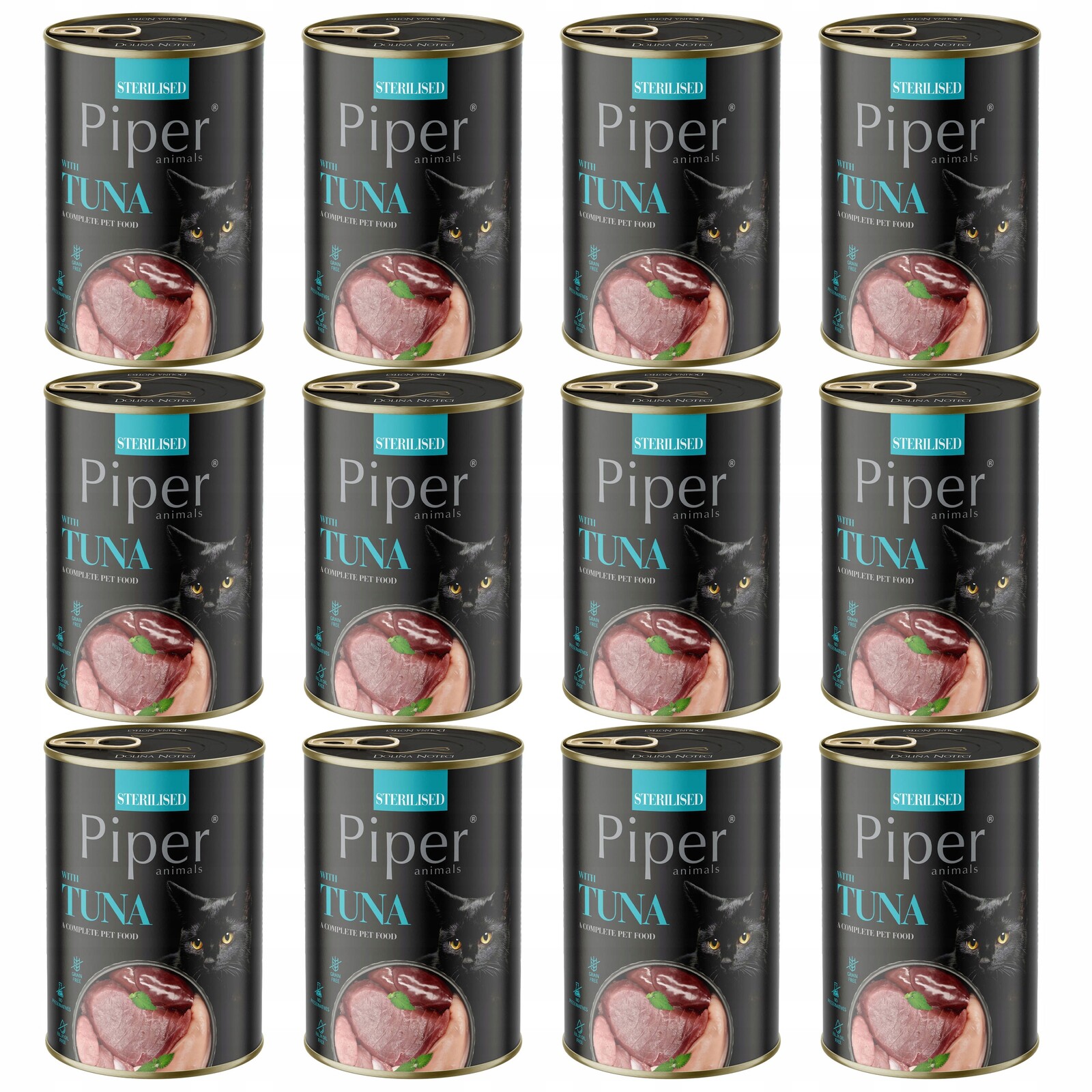 Piper Krmivo mokré pro kočky Dolina Noteci Tuňák 12 x 400 g bez obilovin