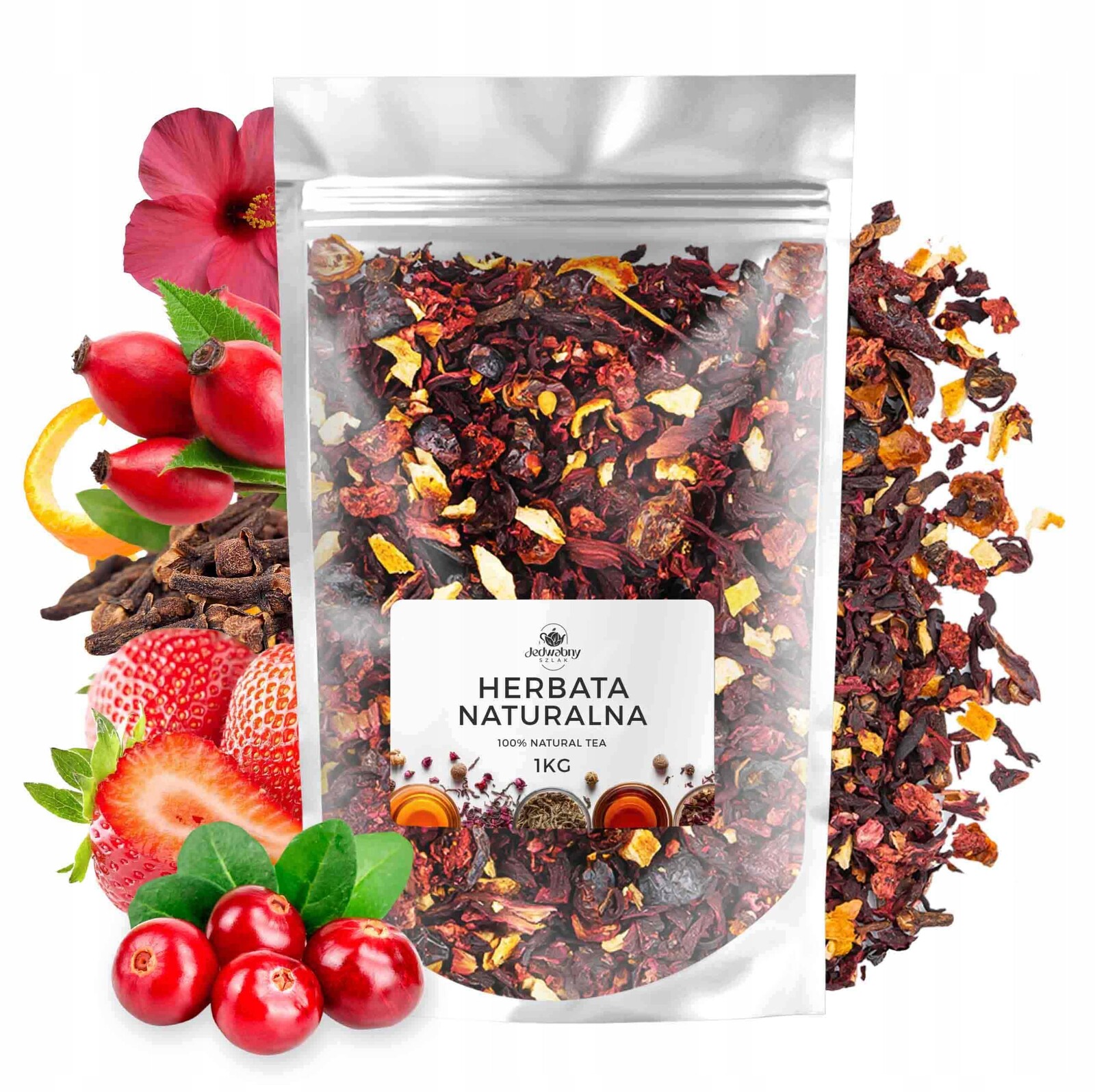 Čaj Hřebíček V Pomeranči ibišek jahody brusinky čaj 1 kg