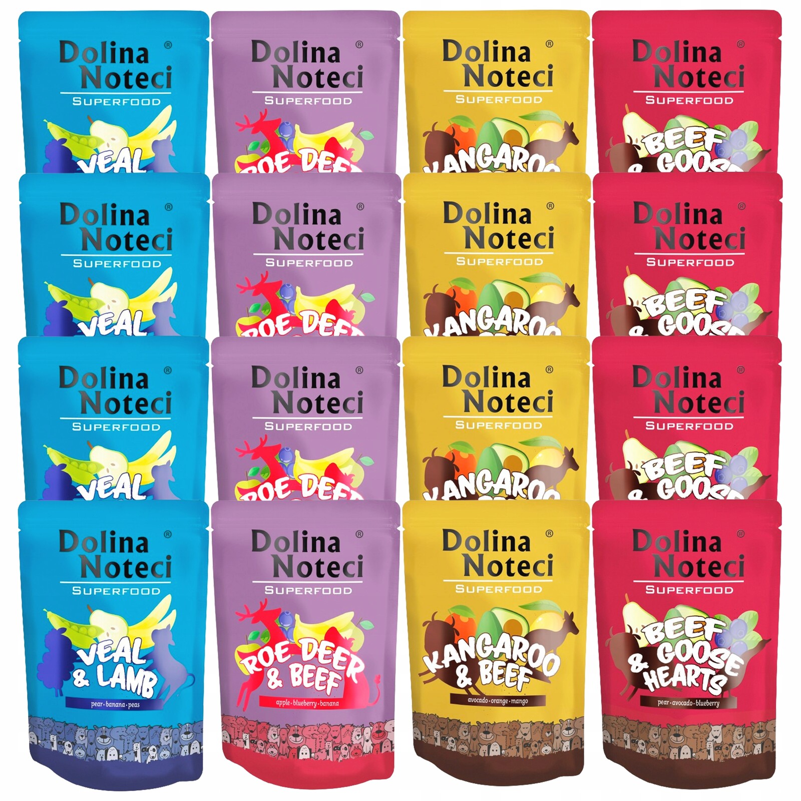 Dolina Noteci Superfood Krmivo mokré pro psa mix chutí 16 x 300 g