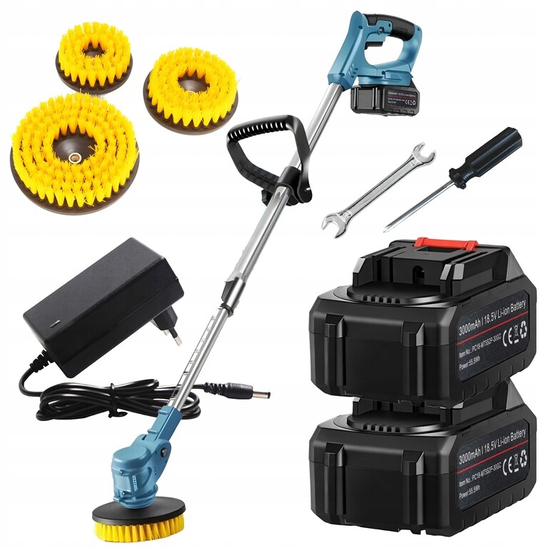 Elektrický čisticí kartáč 48V Bezdrátový rotační 2 Akumulátory