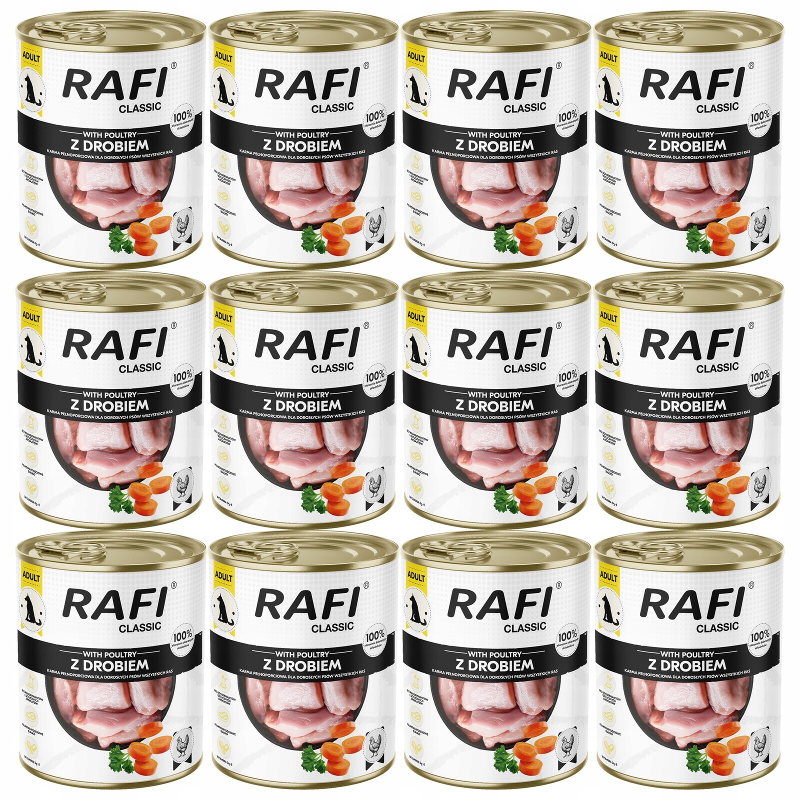 Dolina Noteci Rafi Classic krmivo pro psy Drůbež 12 x 800 g