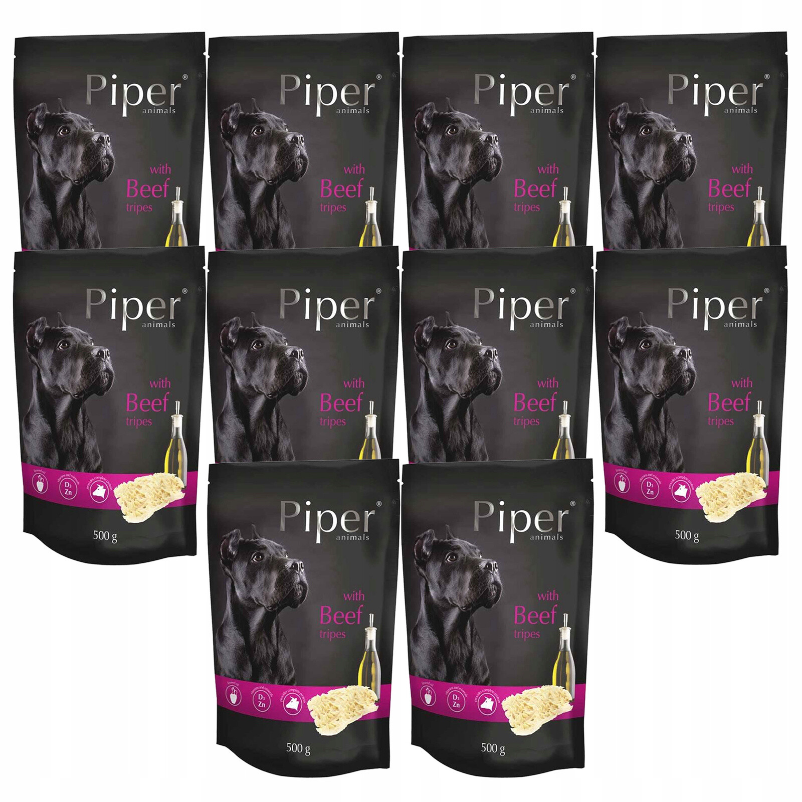 Piper Krmivo mokré pro psa Dolina Noteci Hovězí Žaludky 10 x 500 g bez obilovin