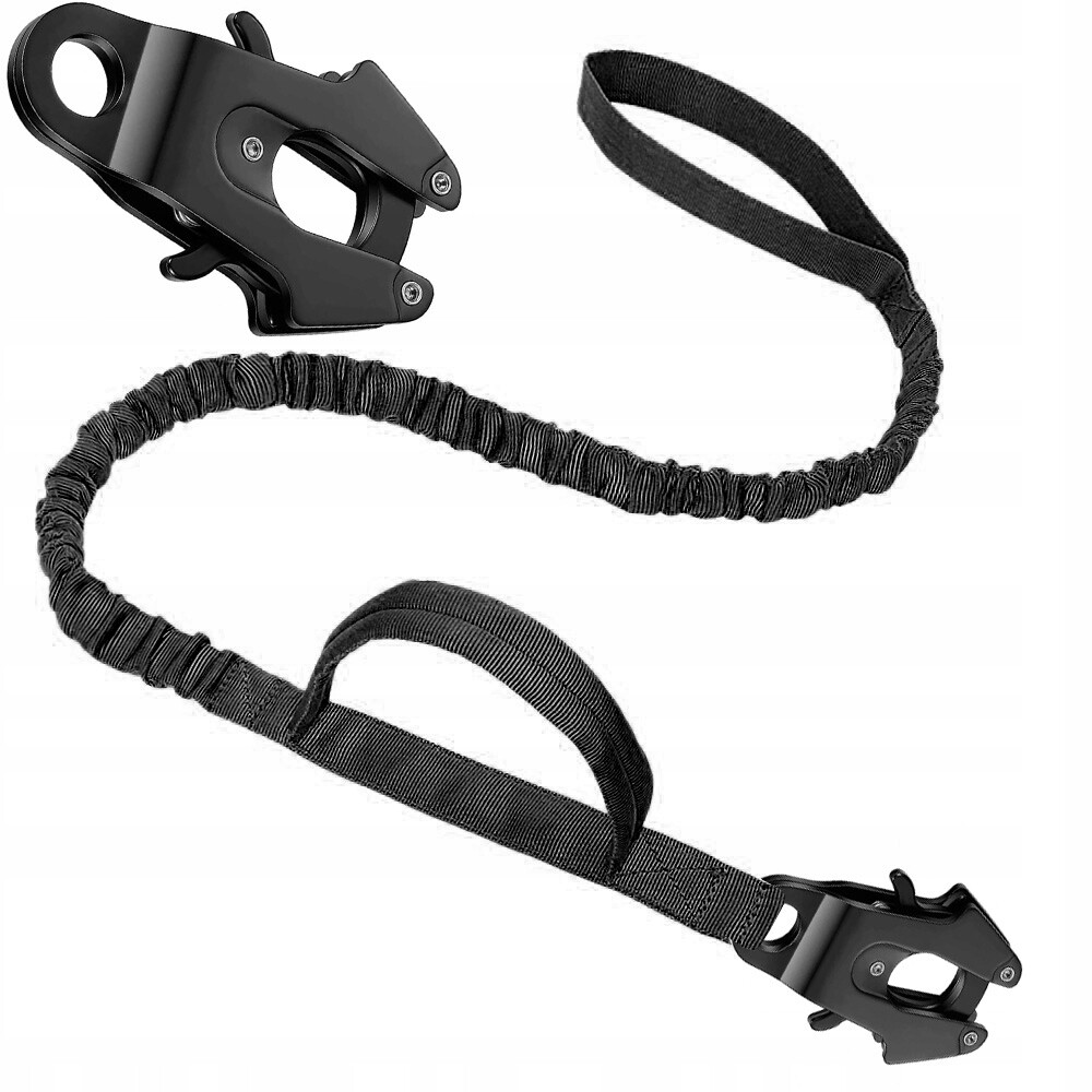 Vodítko S Amortizací Pro Psa Taktické Vojenské Silná Karabina 155cm