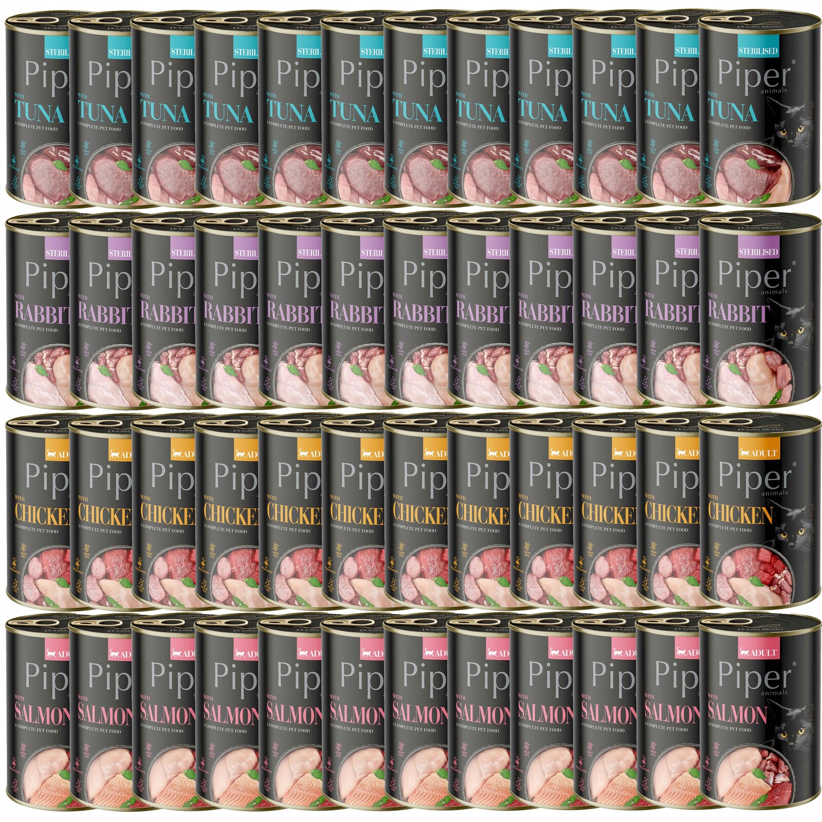 Piper Krmivo mokré pro kočky Dolina Noteci mix chutí 48 x 400 g bez obilovin