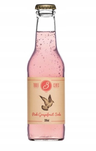 Three Cents Pink Grapefruitová Soda 24 x 200 ml