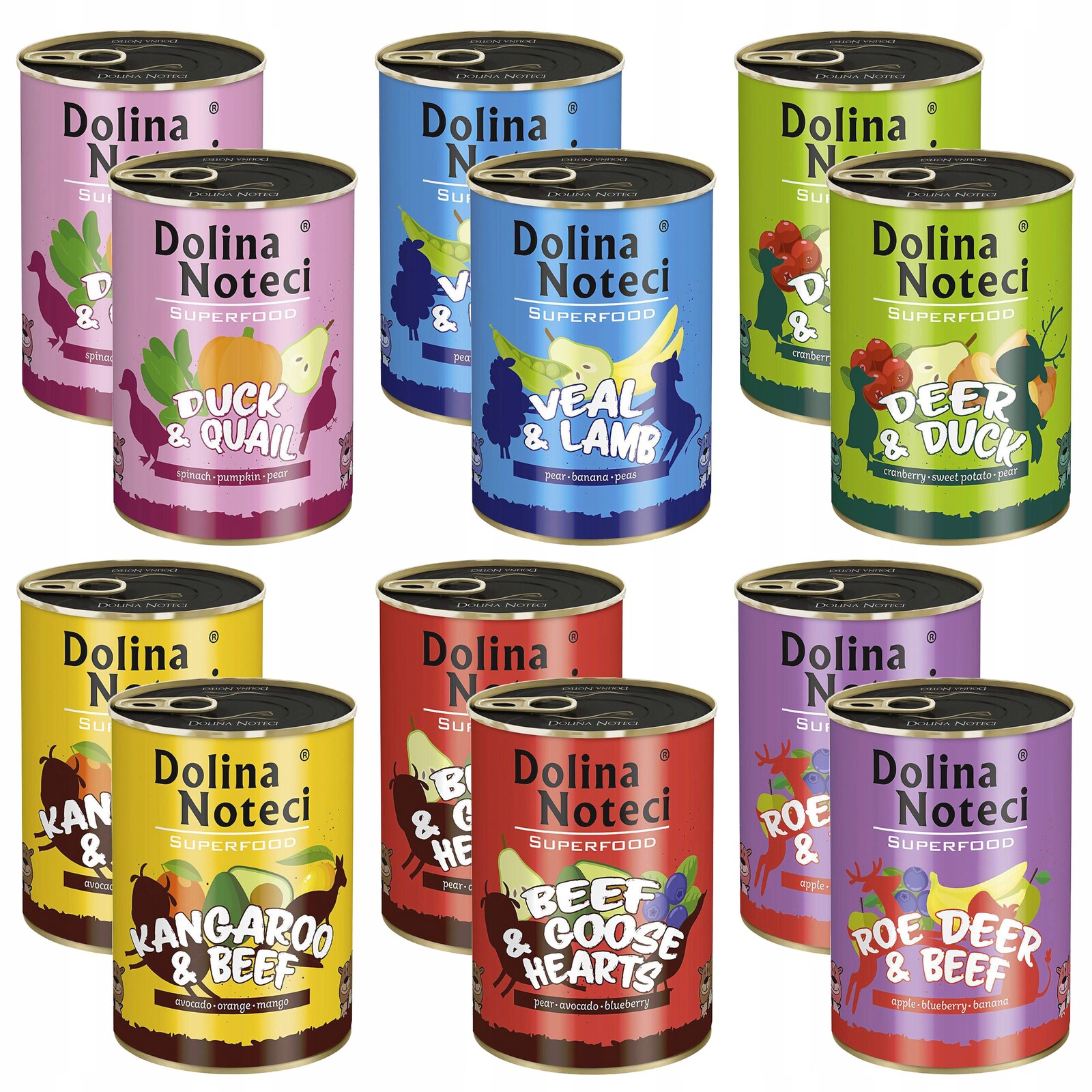 Dolina Noteci Superfood Krmivo mokré pro psa MIX 12 x 400 g bez obilovin