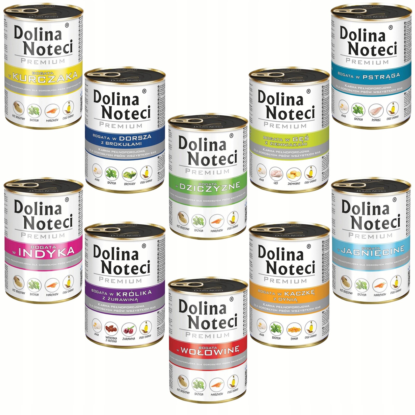 Dolina Noteci Premium Krmivo pro psa mix chutí 10x400g