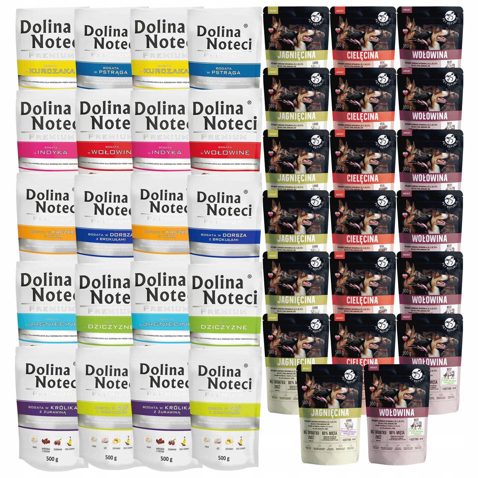 Dolina Noteci Pet Republic krmivo pro psy Mix Chutí 40 x 500 g