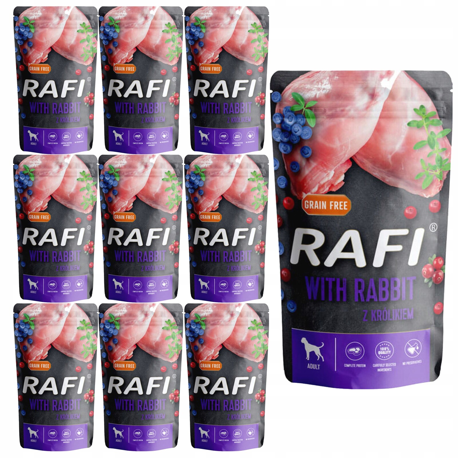 Dolina Noteci Krmivo pro psa Rafi Králík 10 x 500 g