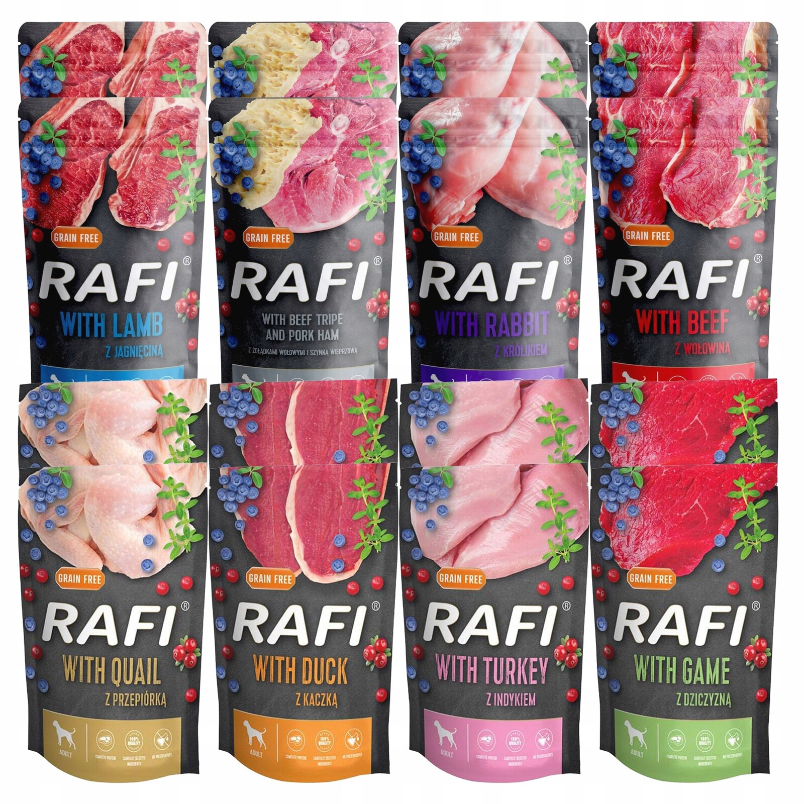 Dolina Noteci Rafi Krmivo mokré pro psa mix chutí 16 x 500 g