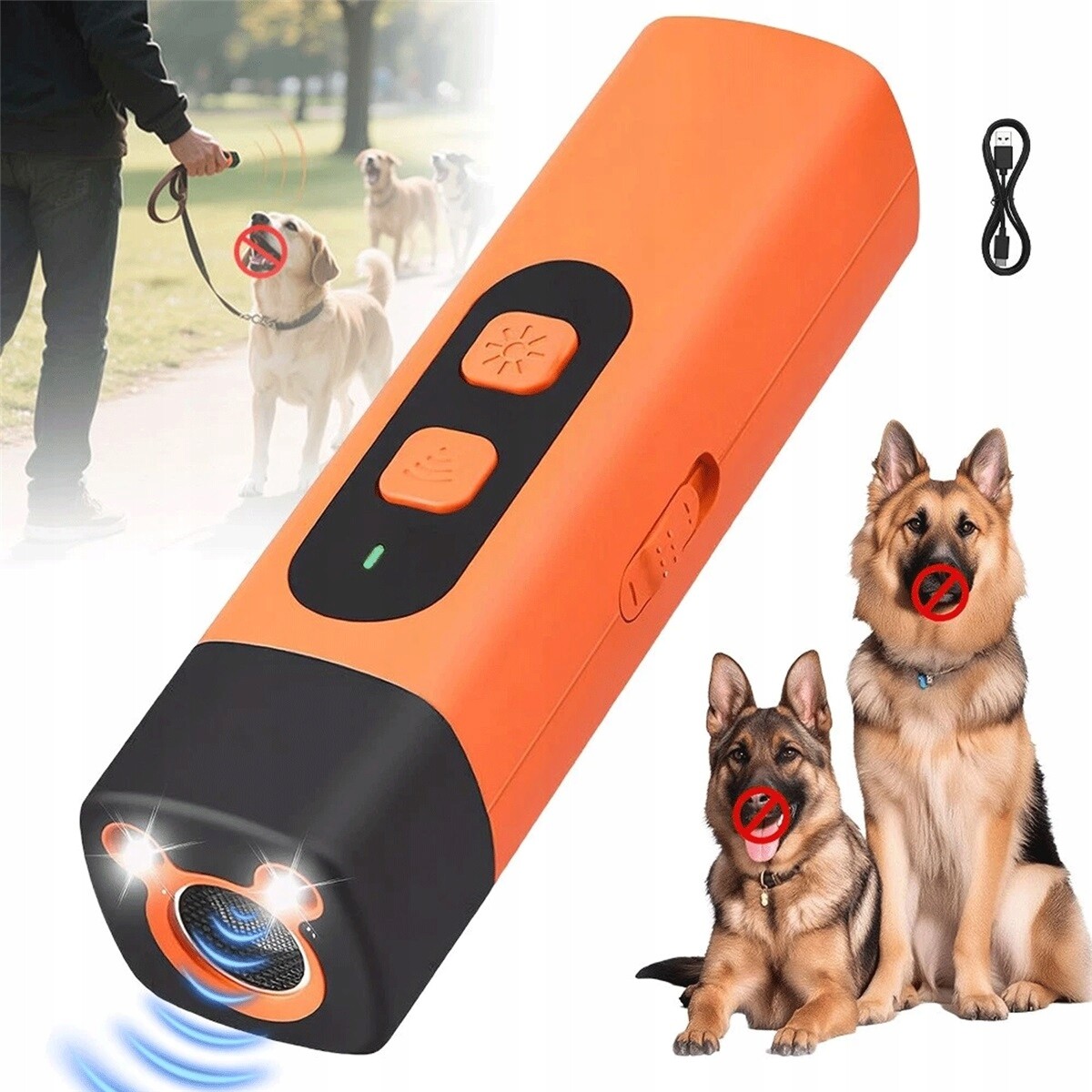 Usb Ultrazvukový Trenér Psů S Led Pro Velké Agresivní Psy