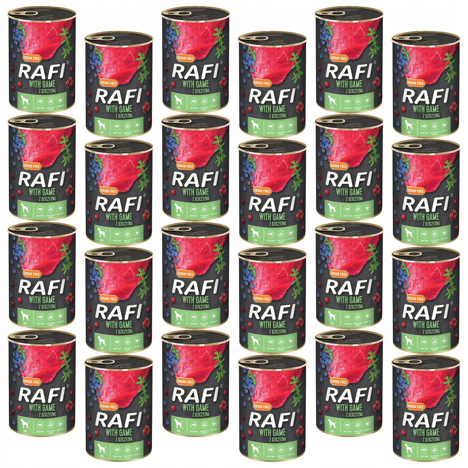 Dolina Noteci Rafi Krmivo mokré pro psa Zvěřina 24 x 400 g